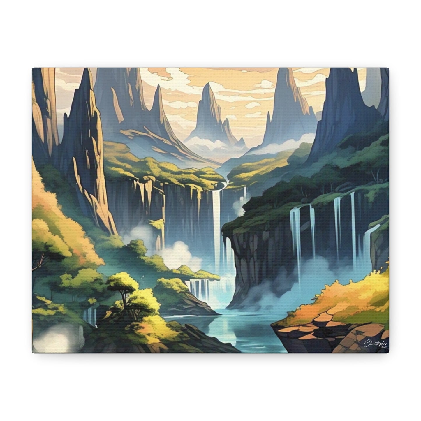 Serene Landscape Canvas Wall Art, Nature Home Decor, Tranquil Living Room Accent, Gift for Nature Lovers, Gallery Wall Piece