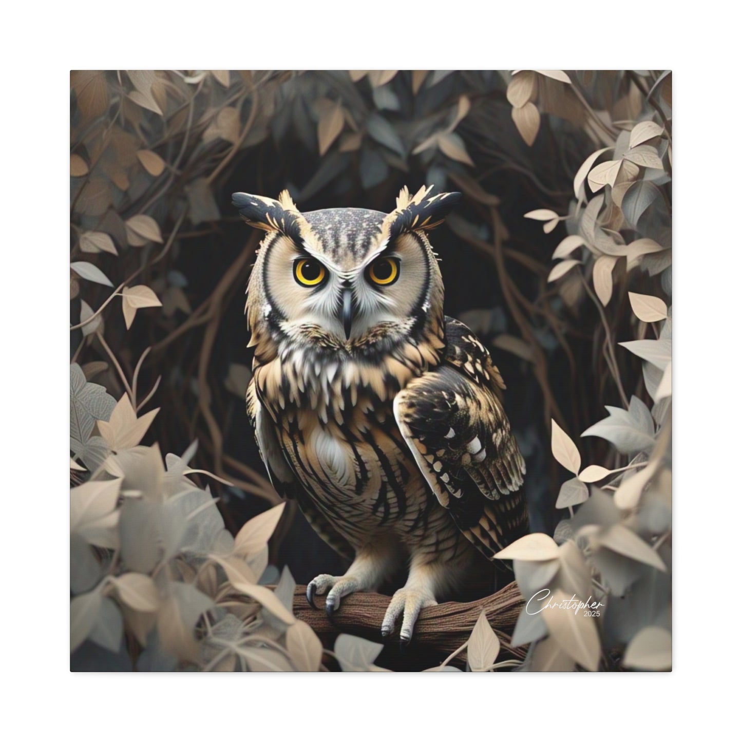 Realistic Owl Canvas Art - Nature Wall Decor for Home & Office