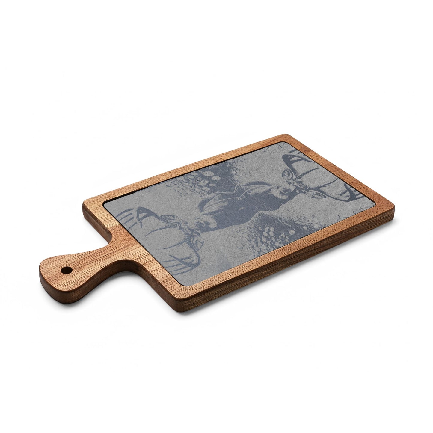 Engraved Deer Charcuterie Board with Cheese Tools