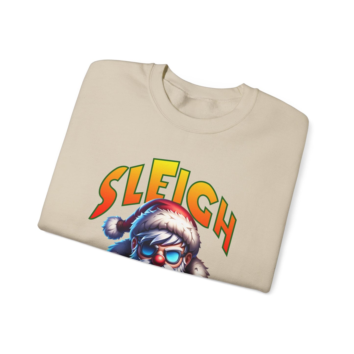Sleigh Mode Sweatshirt — Cool Santa Graphic Holiday Crewneck