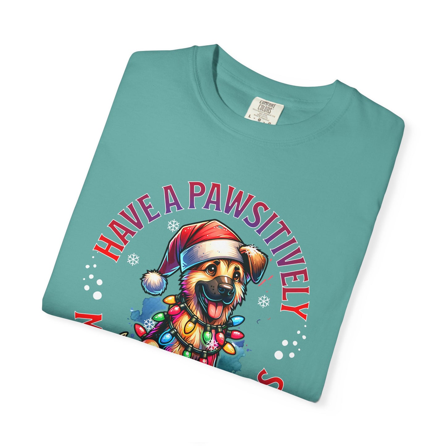 Christmas German Shepard T-Shirt — "Have a Pawsitively Merry Christmas" Holiday Tee
