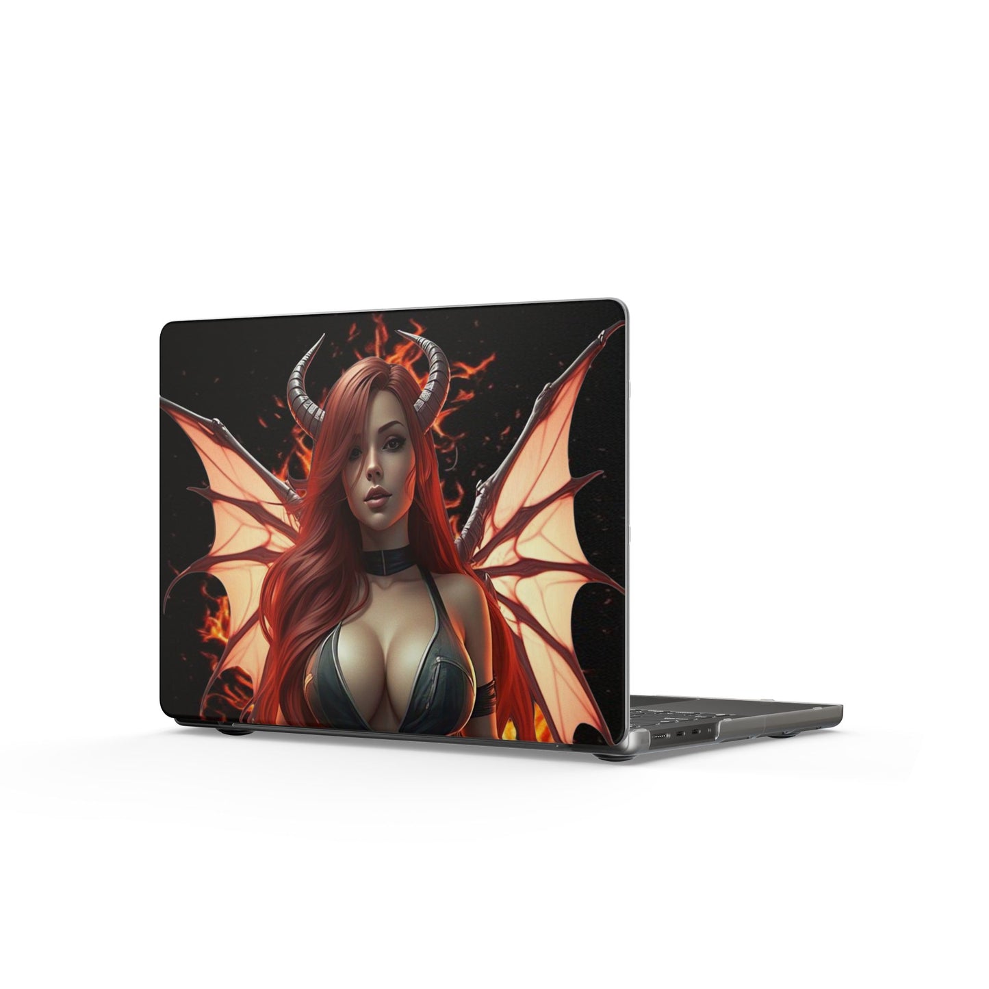Devilwing Siren Matte MacBook Case — Fiery Fantasy Laptop Skin