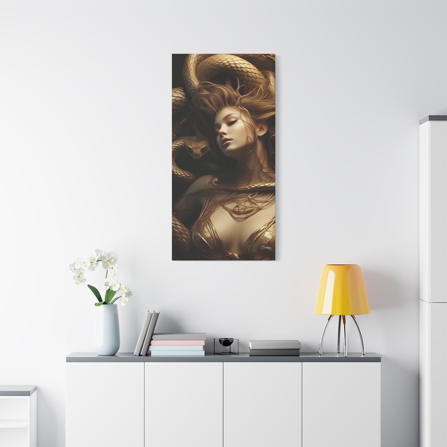 Goddess of Serpents Canvas Art - Stretched Matte Wall Decor