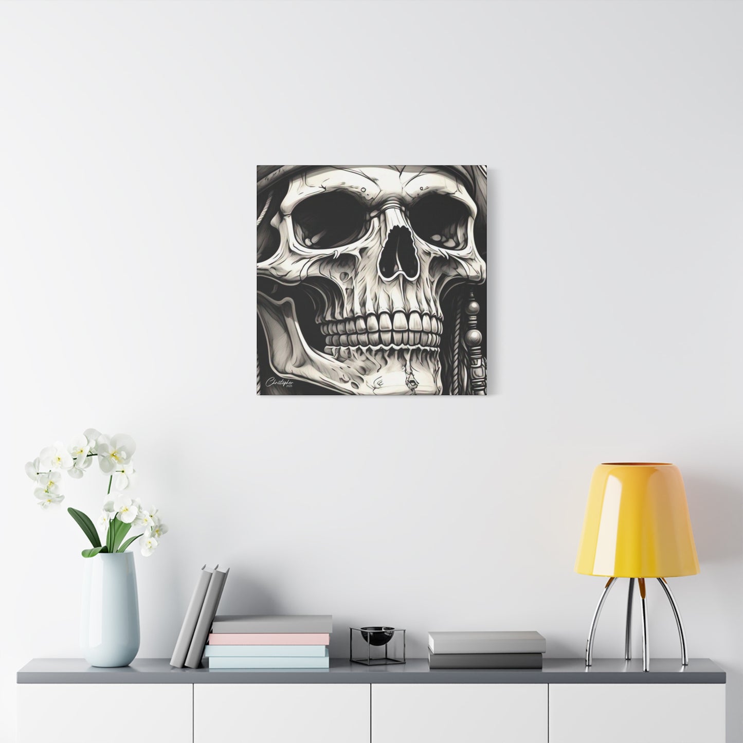 Pirate Skull Canvas Art - Edgy Gothic Decor, Wall Art for Halloween, Gothic Home Decor, Pirate Theme, Gift for Him
