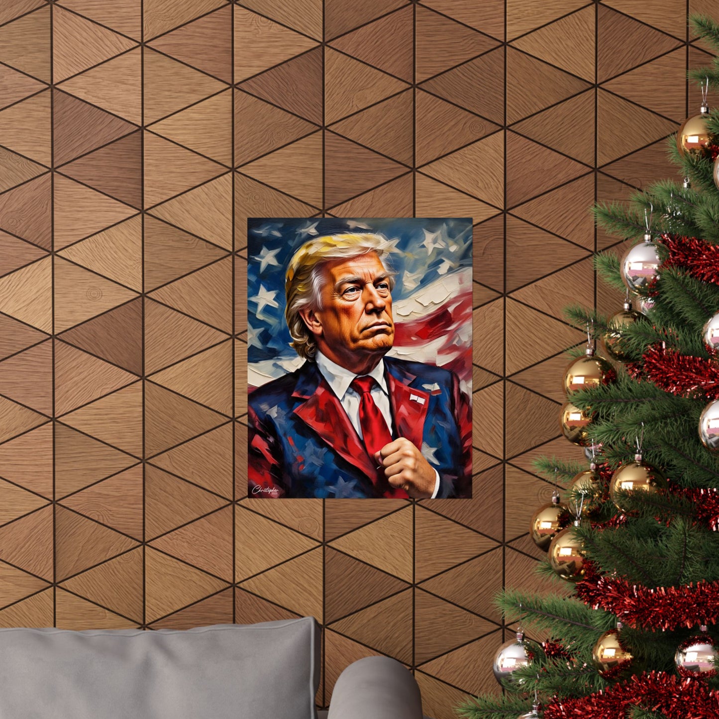 Patriotic Matte Vertical Poster | Political Wall Art, Home Décor, Trump Artwork, Gift for Supporters, Unique Collectible