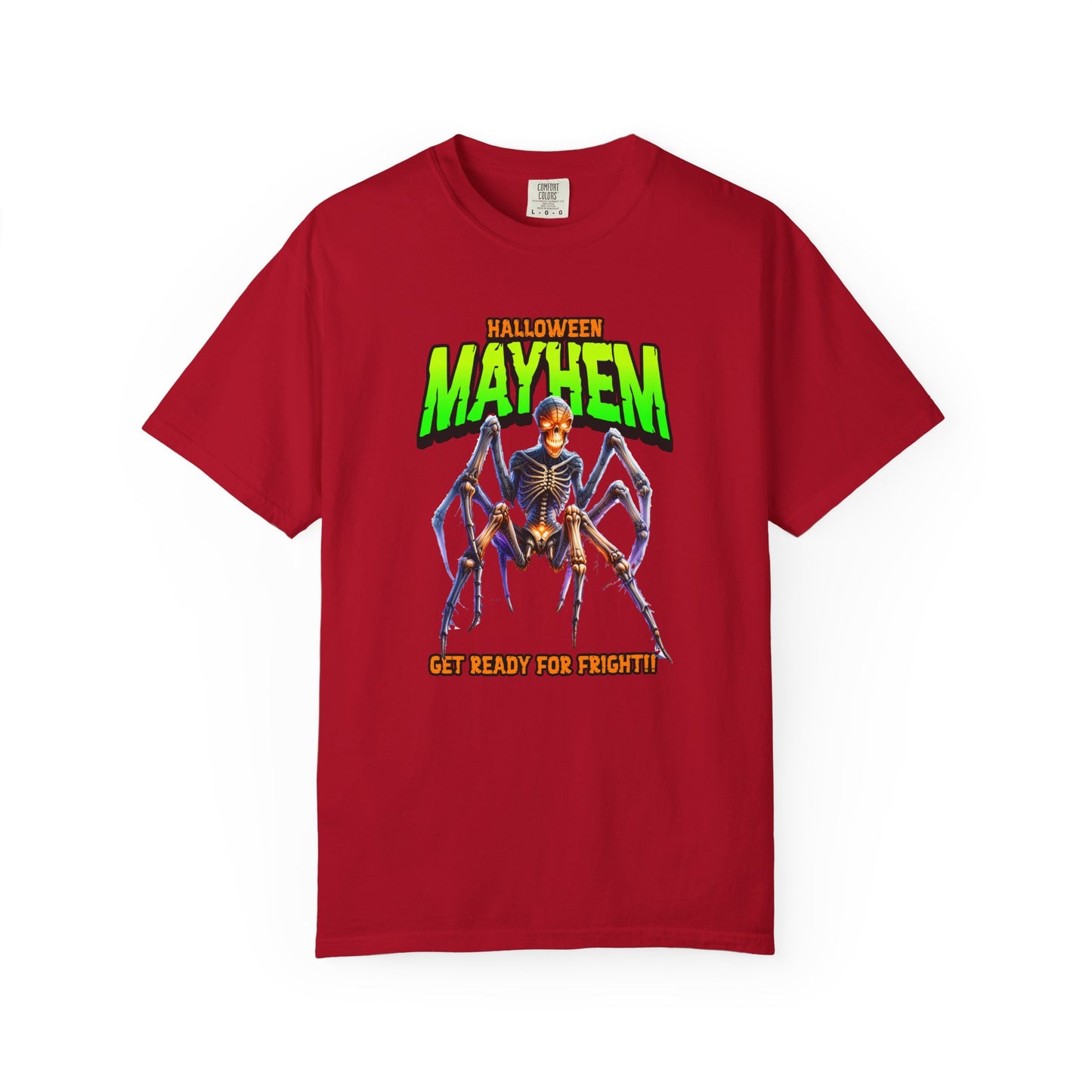 Halloween Mayhem Unisex T-Shirt, Spooky Tee for Men & Women, Perfect for Halloween Parties, Trick or Treat, Eerie Vibes, Unique Costume
