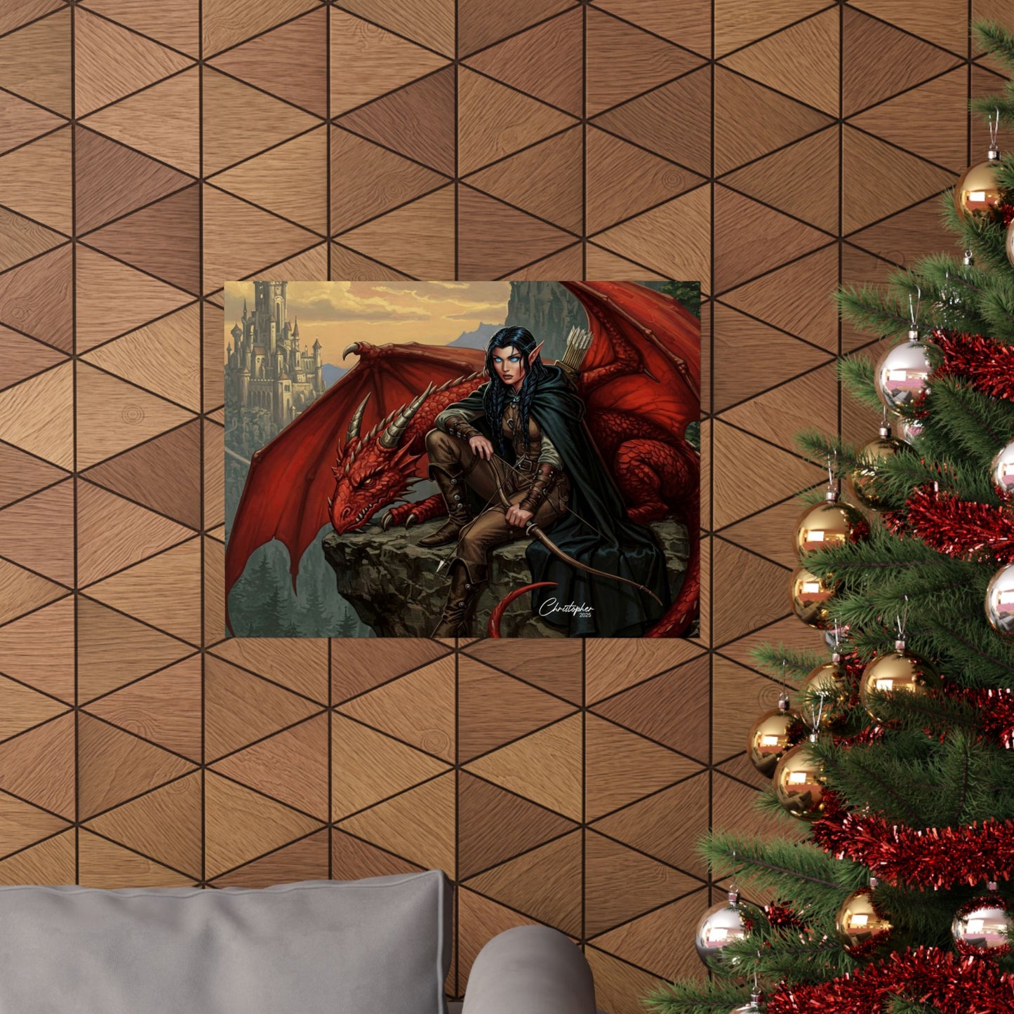 Fantasy Art Print, Wall Decor, Dragon Poster, Matte Finished Art, Gift for Fantasy Lovers, Home Decor, Fantasy Wall Art