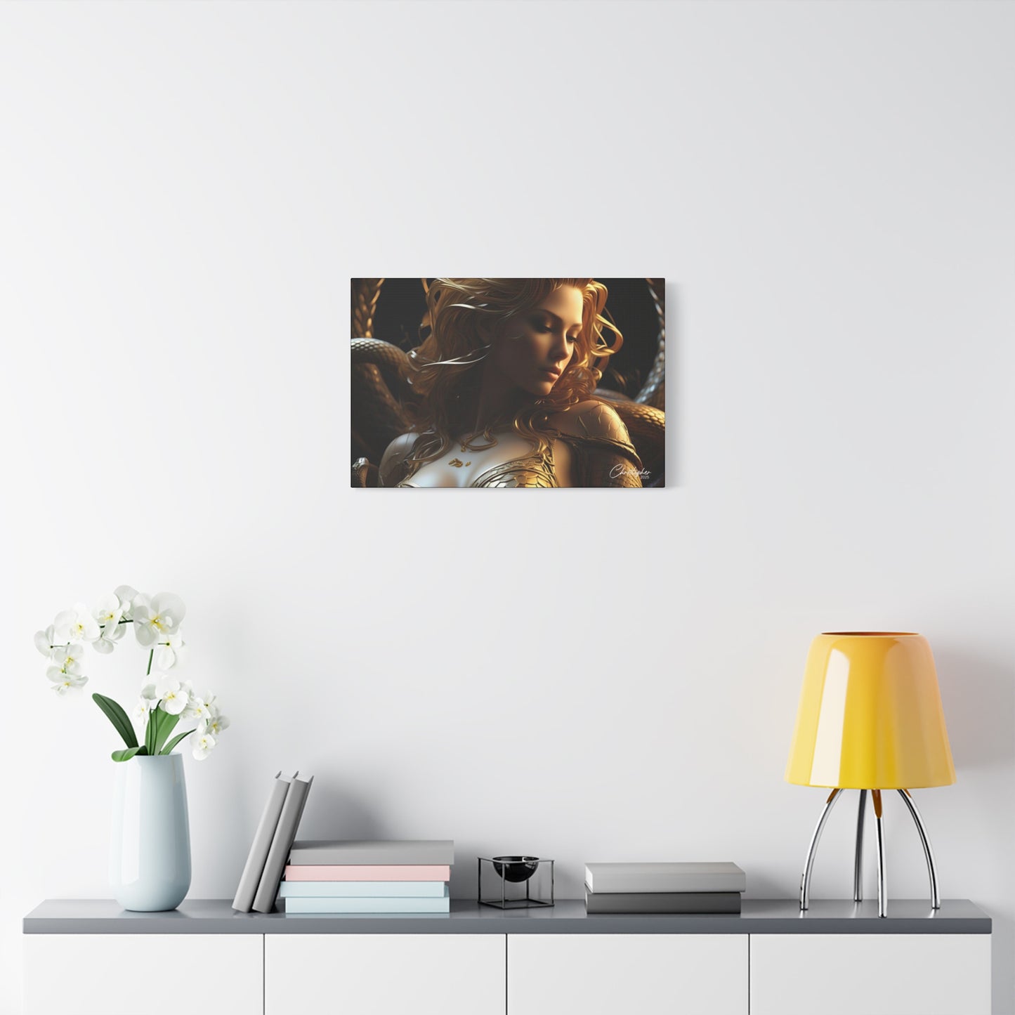 Fantasy Art Canvas Print - Serpent Goddess Home Decor