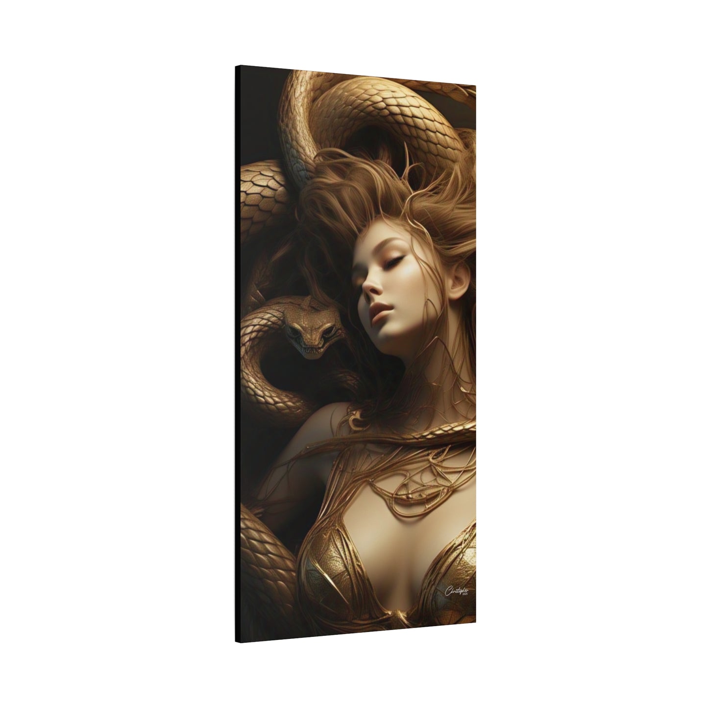 Goddess of Serpents Canvas Art - Stretched Matte Wall Decor