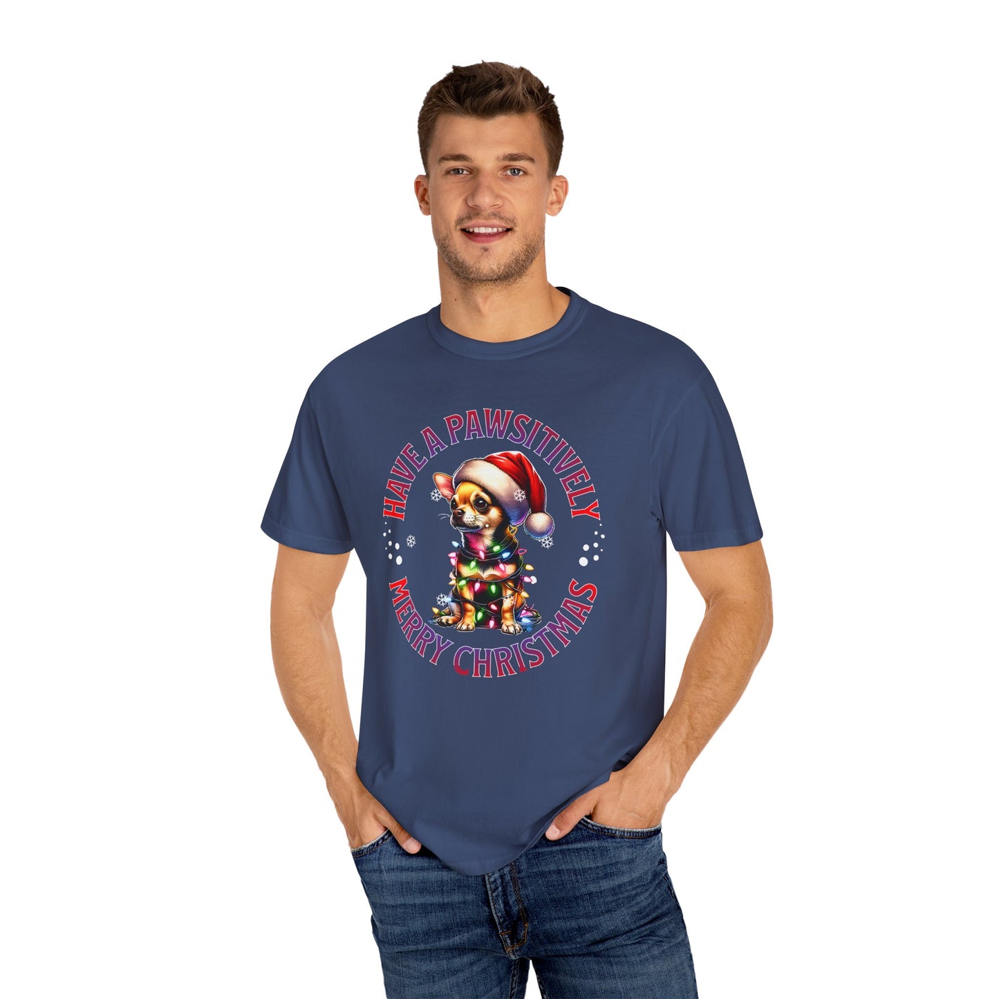 Christmas Puppy T-Shirt — “Have a Pawsitively Merry Christmas” Holiday Tee