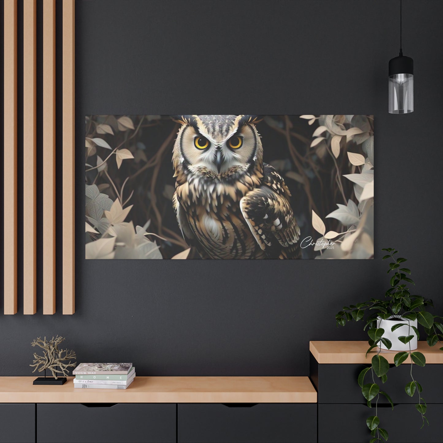 Realistic Owl Canvas Art - Nature Wall Decor for Home & Office