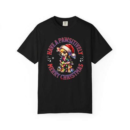 Christmas Puppy T-Shirt — “Have a Pawsitively Merry Christmas” Holiday Tee