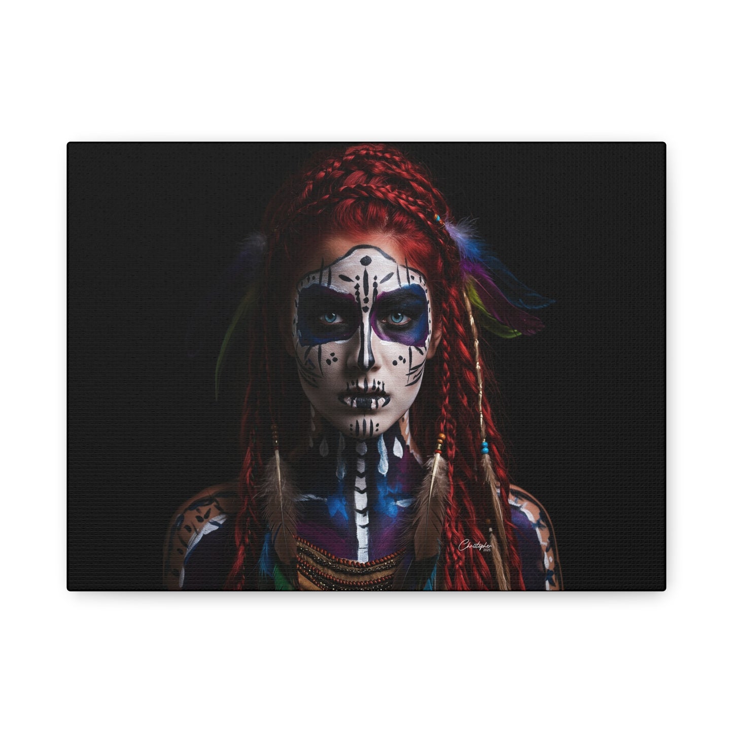 Colorful Tribal Art Canvas Print - Bohemian Home Decor