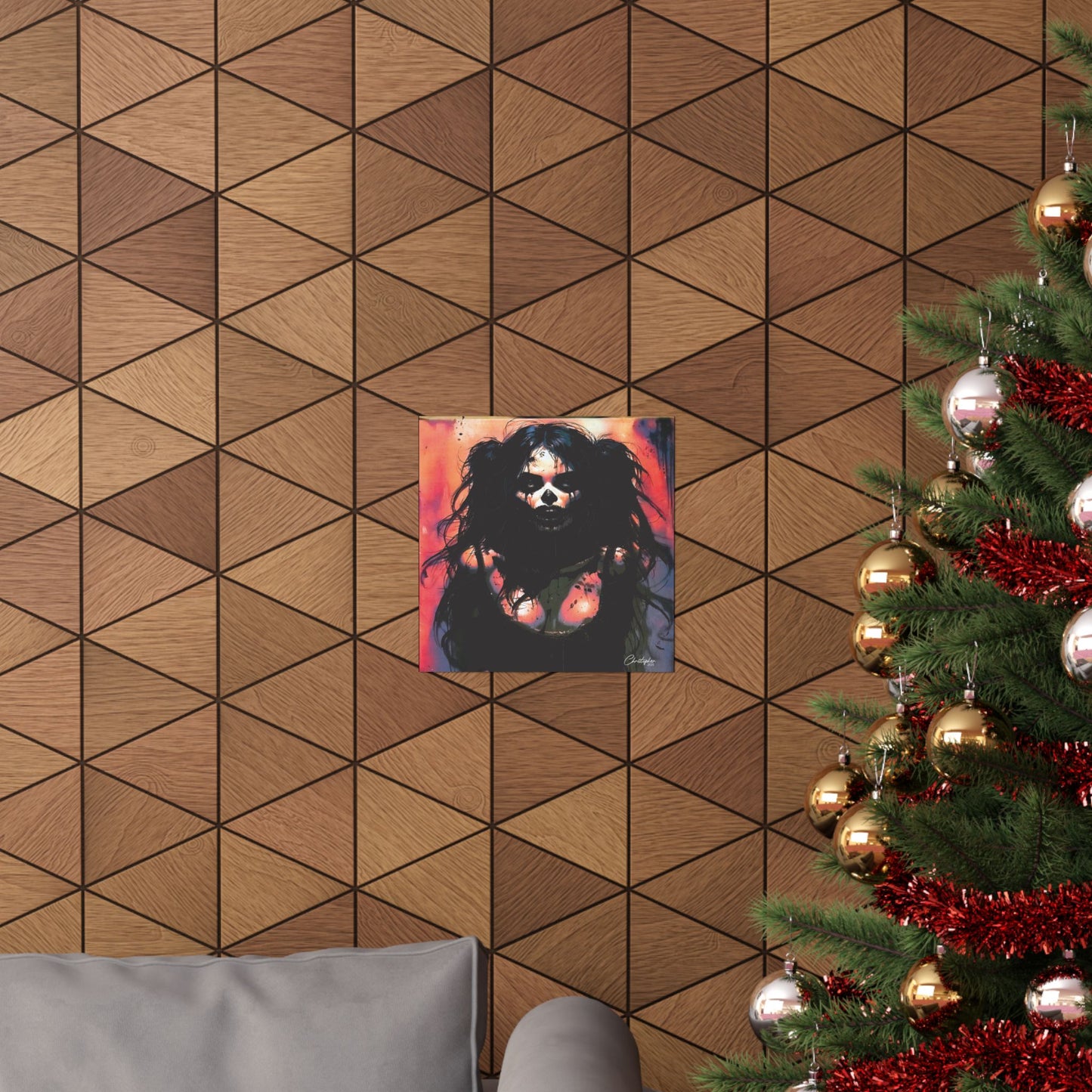 Laser Engraved Original Art Gothic Wall Art Poster, Edgy Home Decor, Alternative Aesthetic Prints, Halloween Decor, Unique Gift Idea