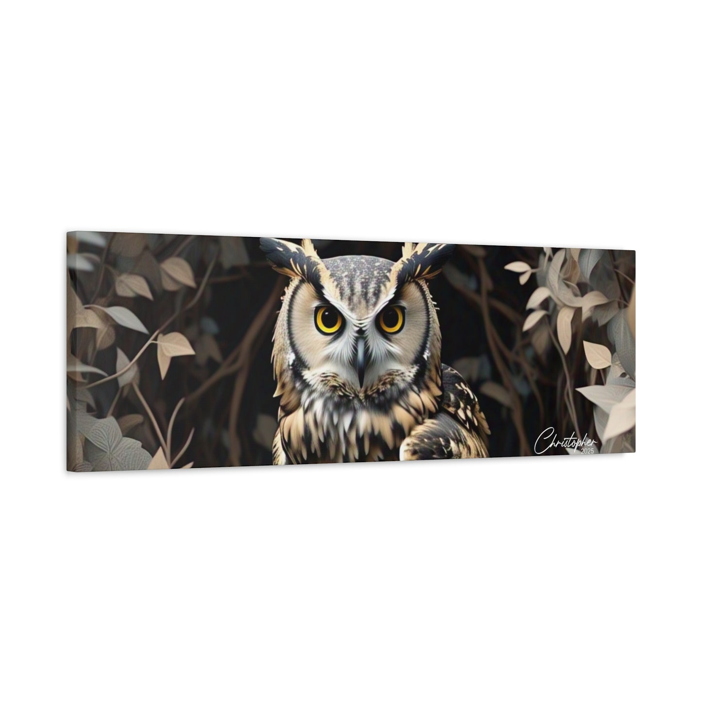 Realistic Owl Canvas Art - Nature Wall Decor for Home & Office