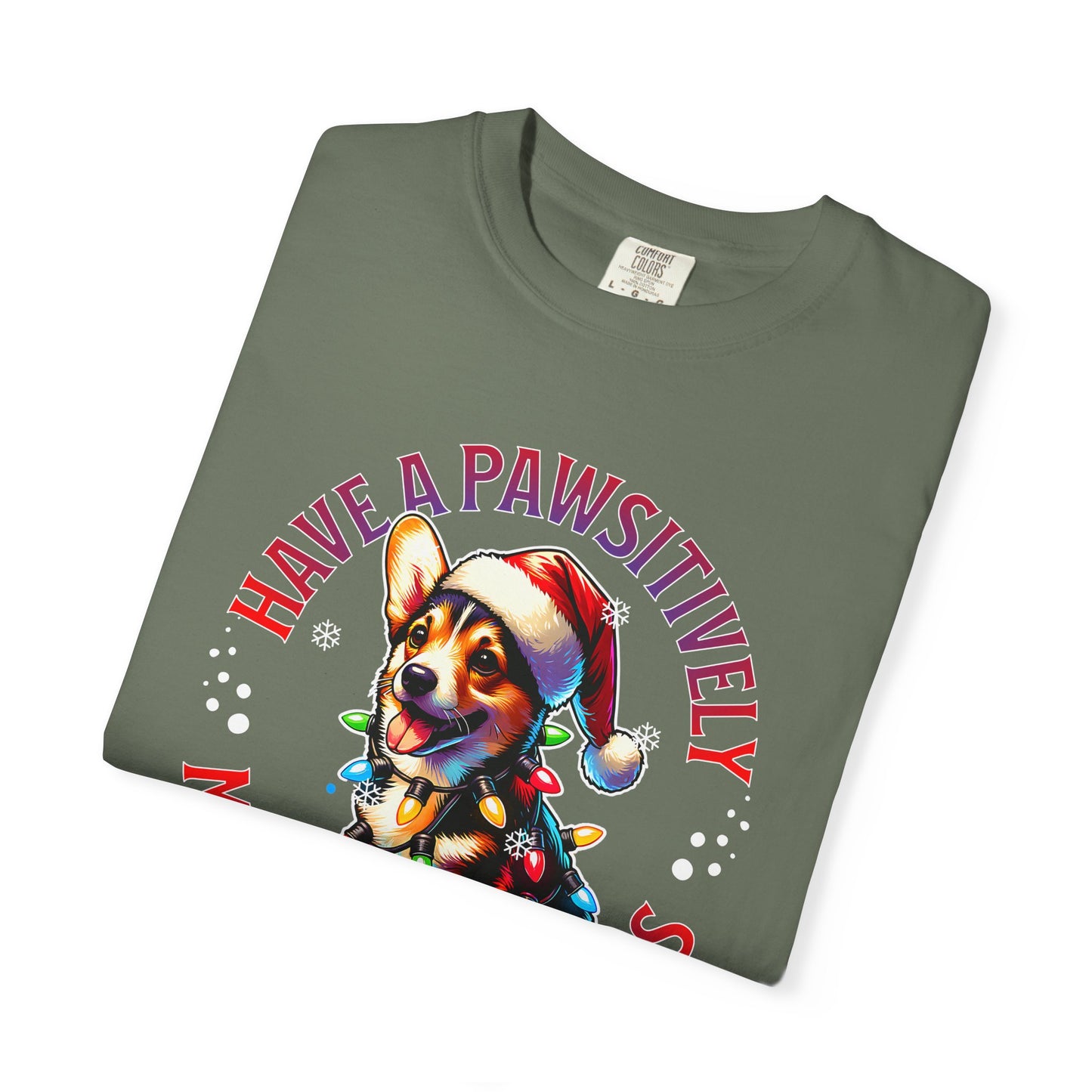 Christmas Corgi T-Shirt – "Have a Pawsitively Merry Christmas" Holiday Tee