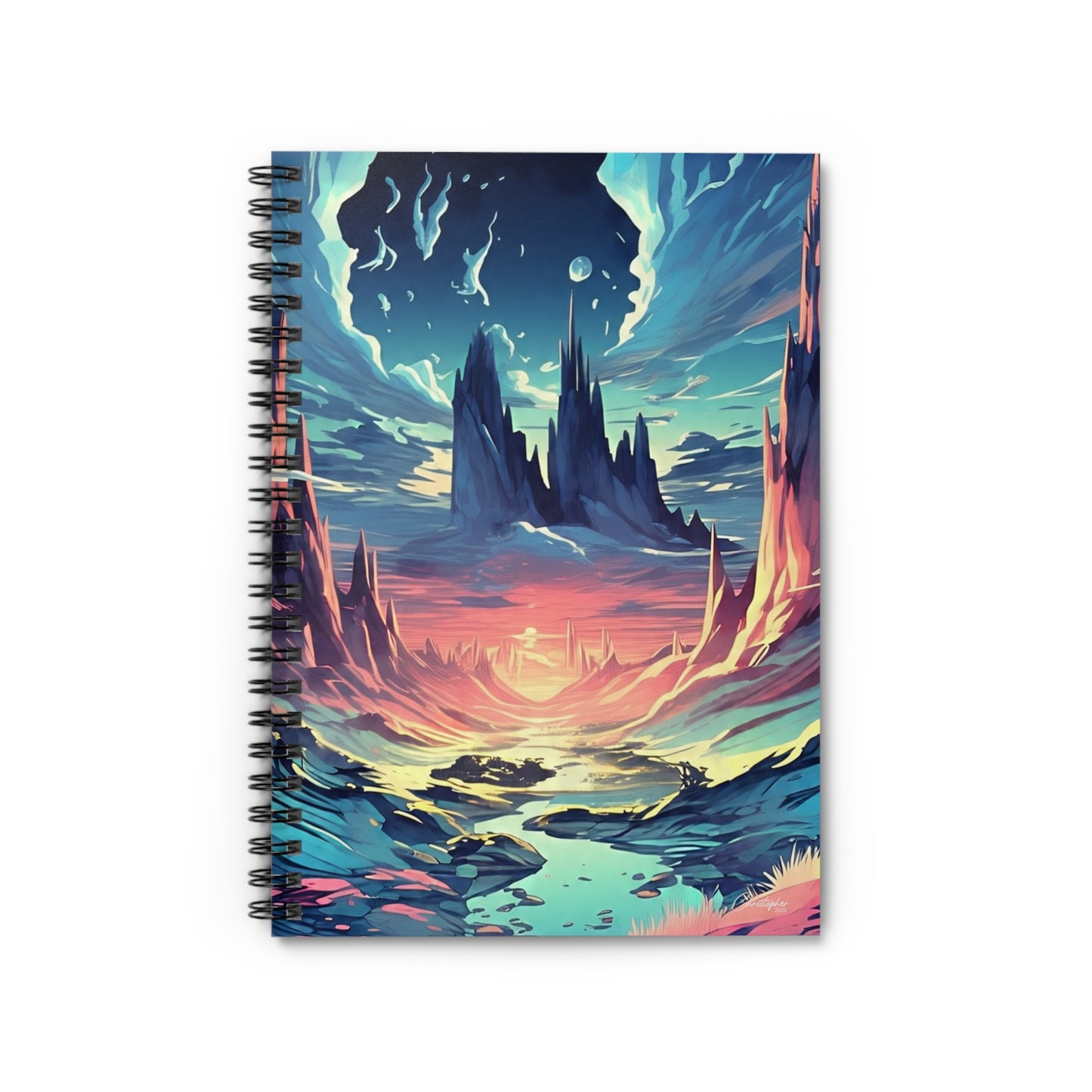 Dreamy Landscape Spiral Notebook - Perfect for Journaling, Note-taking, or Gift, Fantasy Art, Office, School Supplies, Travel Journal
