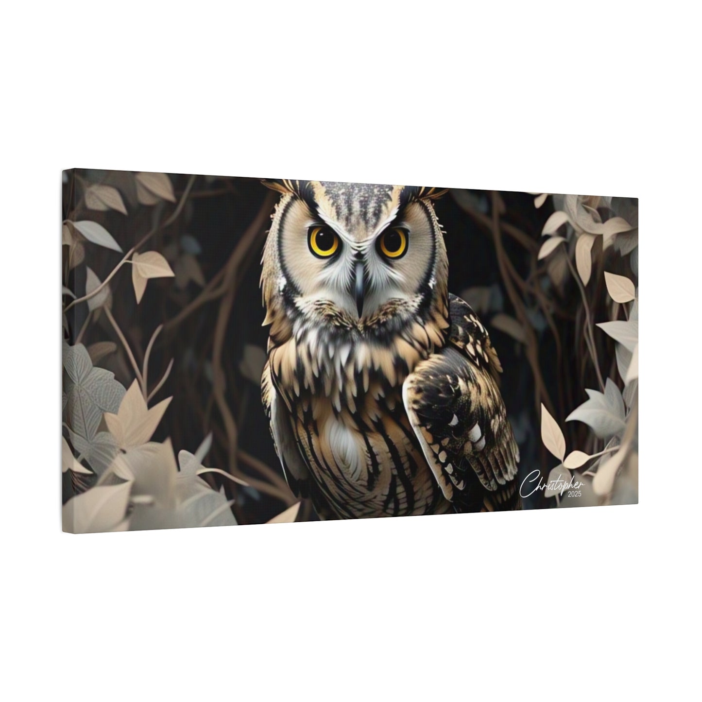 Realistic Owl Canvas Art - Nature Wall Decor for Home & Office