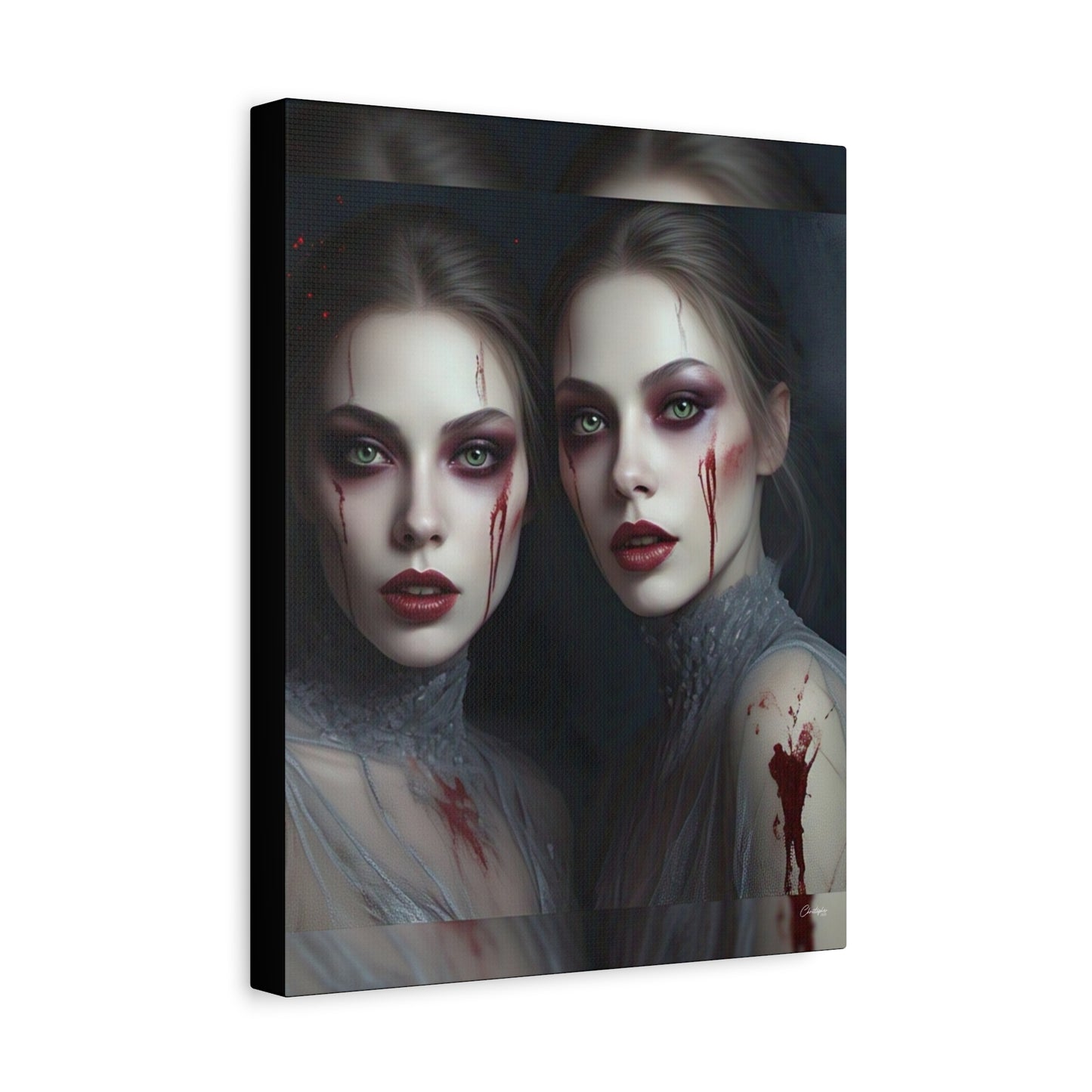Spooky Art Canvas Print, Matte Canvas, Stretched Wall Decor, Gothic Home Decor, Halloween Art, Unique Gift