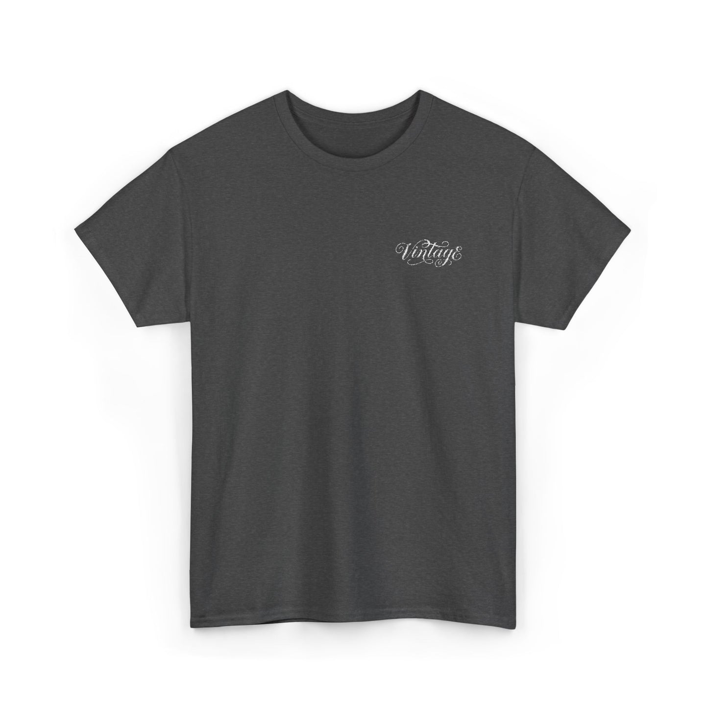 T-Shirt — Vintage in White Chest Logo Tee