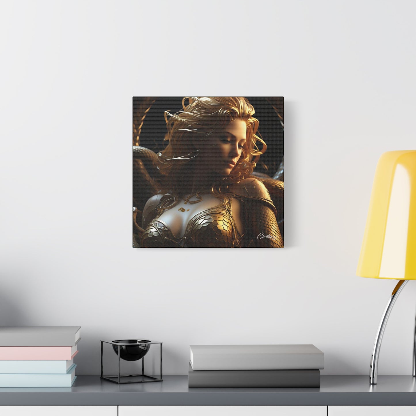 Fantasy Art Canvas Print - Serpent Goddess Home Decor