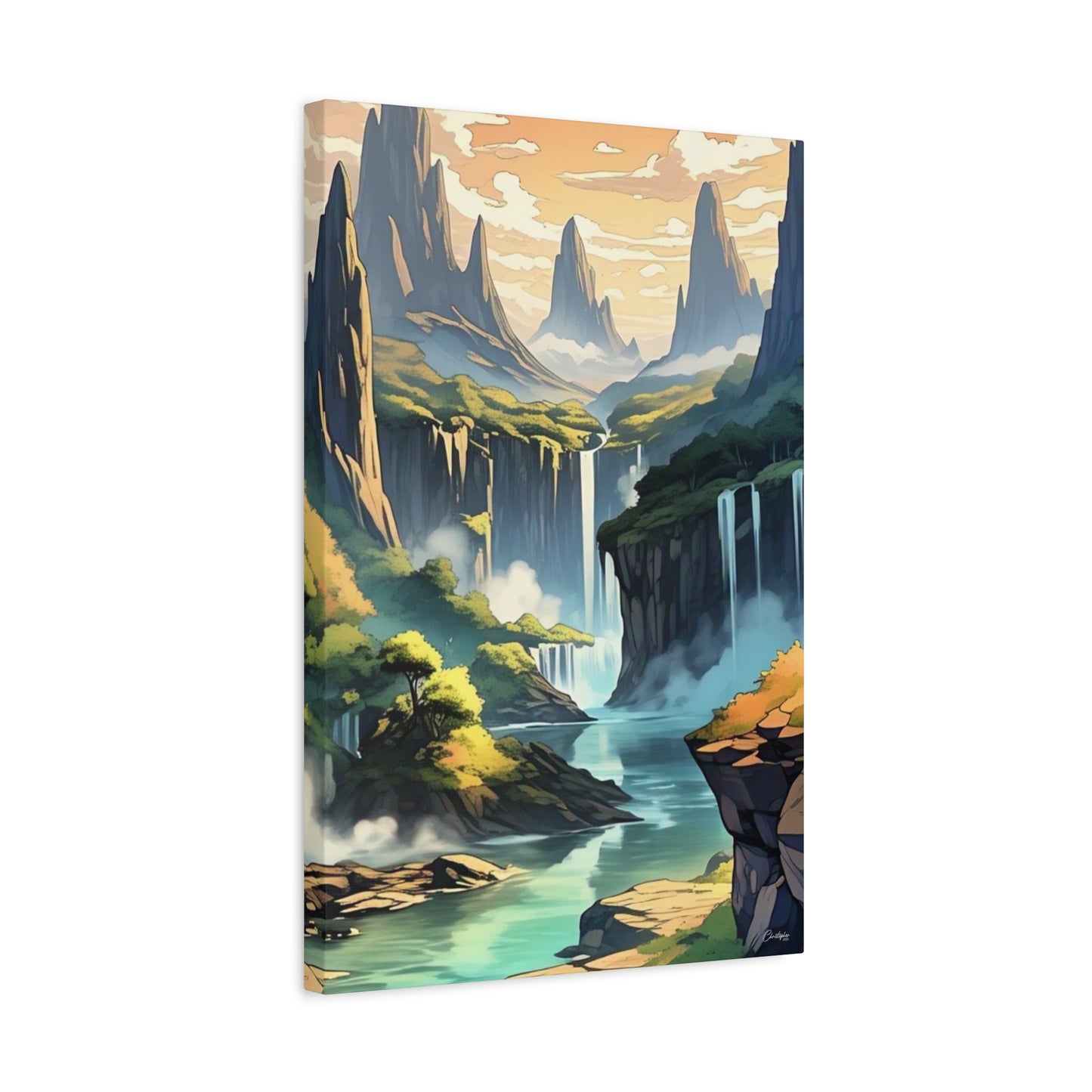 Serene Landscape Canvas Wall Art, Nature Home Decor, Tranquil Living Room Accent, Gift for Nature Lovers, Gallery Wall Piece