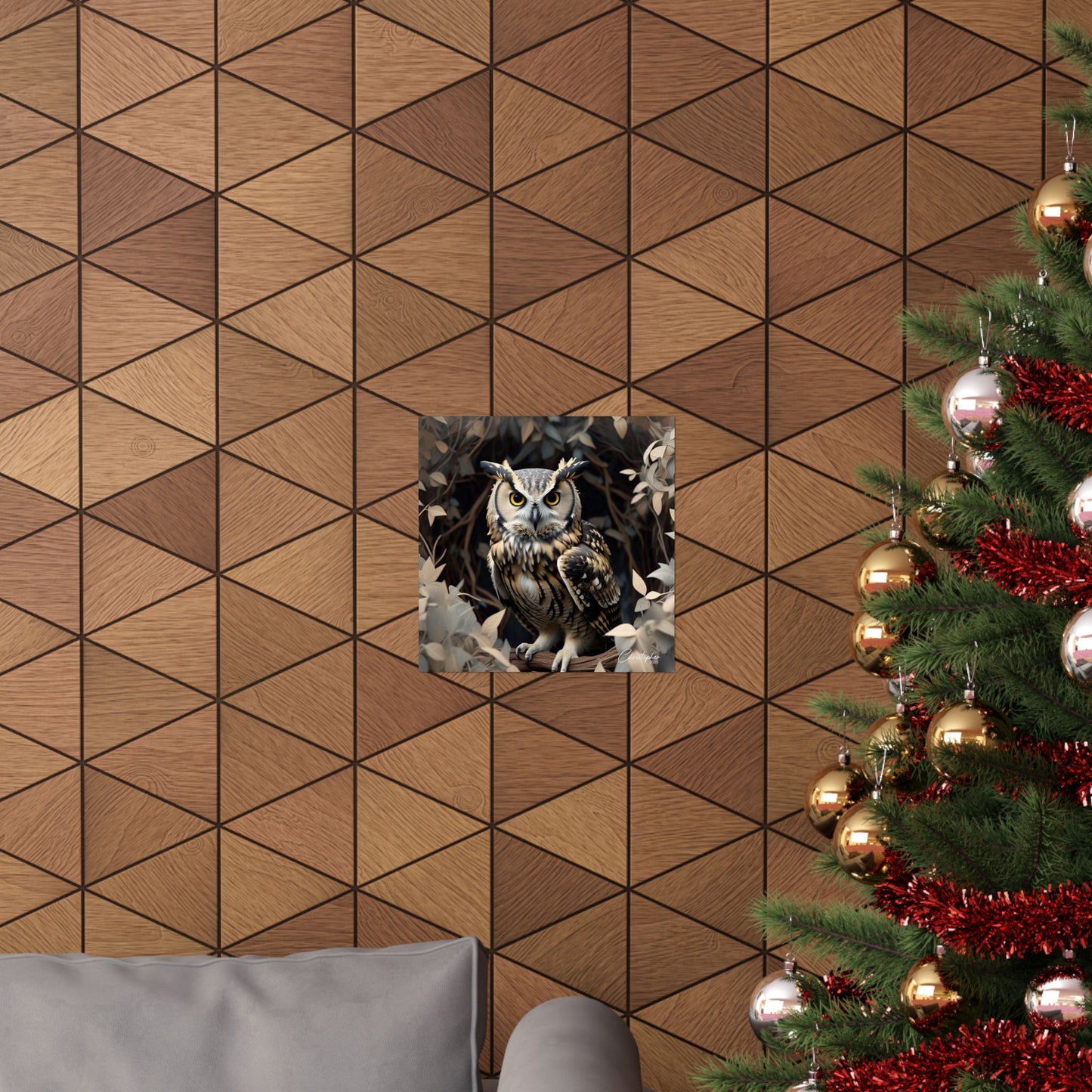 Majestic Owl Matte Vertical Poster - Nature Wall Art for Home Decor