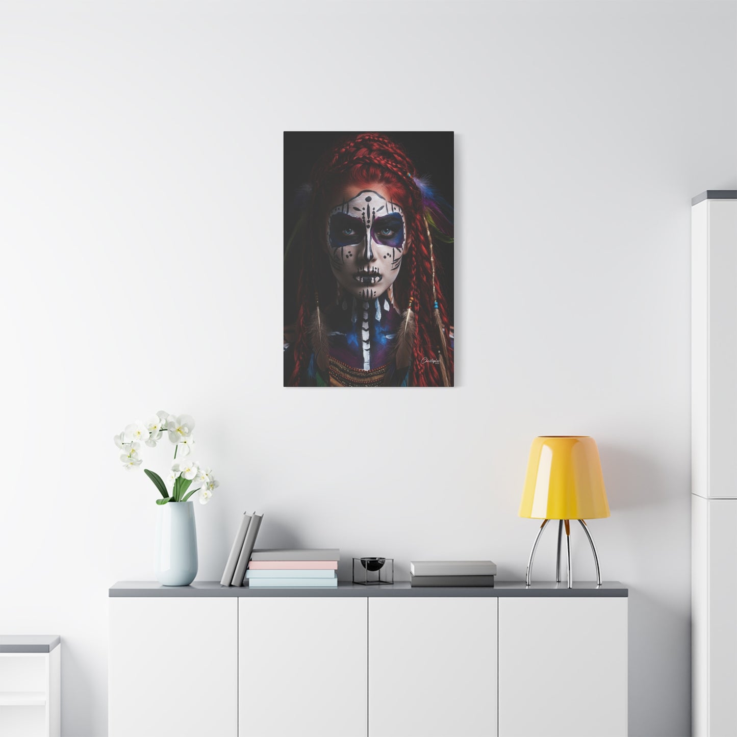 Colorful Tribal Art Canvas Print - Bohemian Home Decor