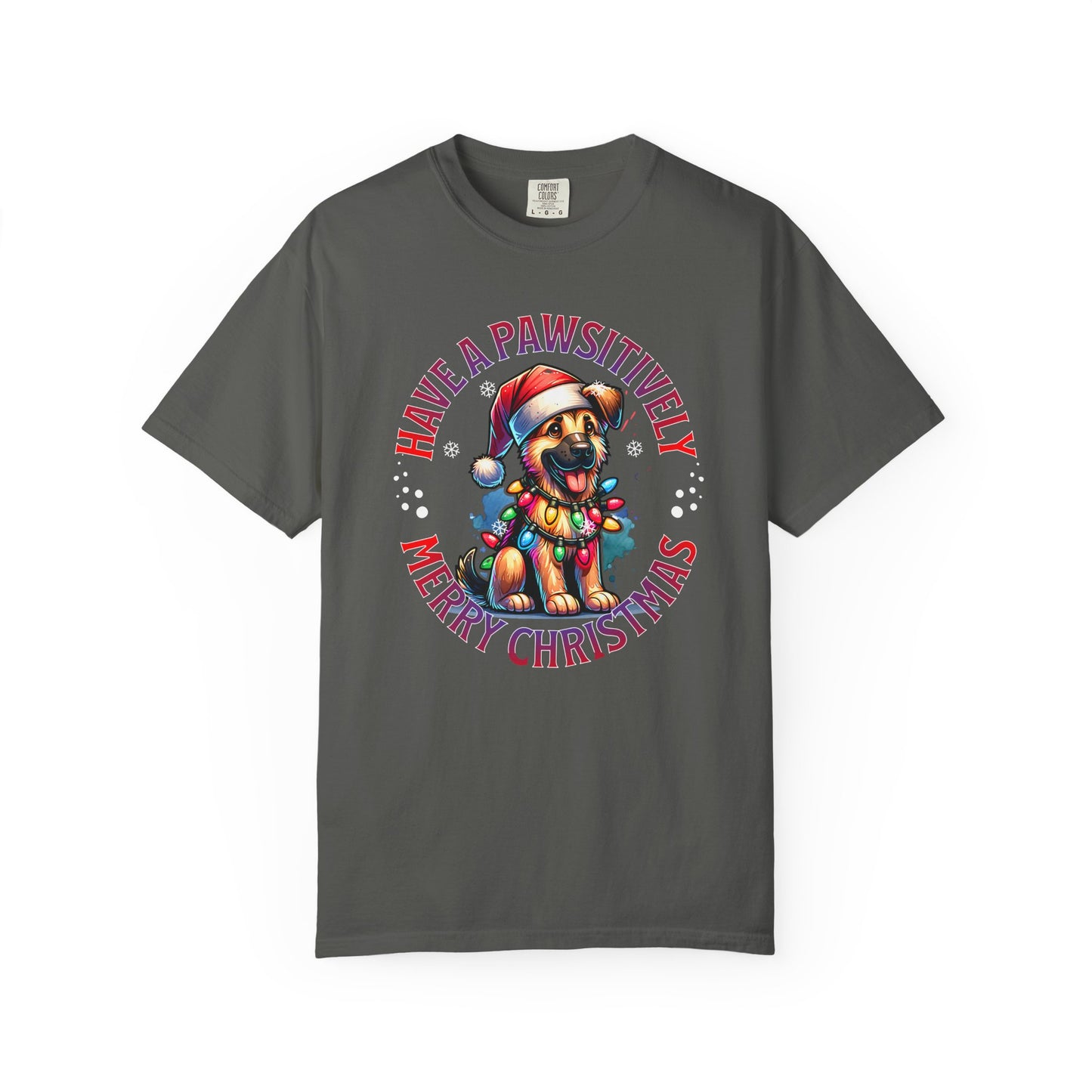 Christmas German Shepard T-Shirt — "Have a Pawsitively Merry Christmas" Holiday Tee