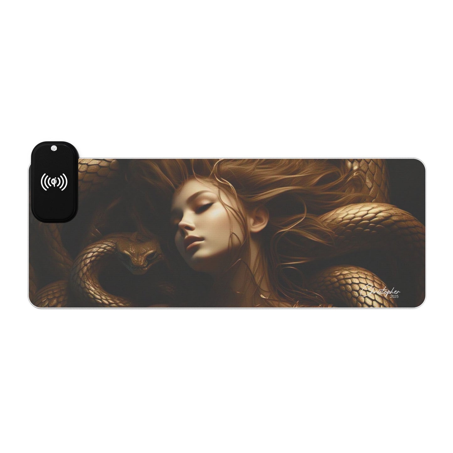 Gaming Mouse Pad with Wireless Charging - LED Design for Gamers