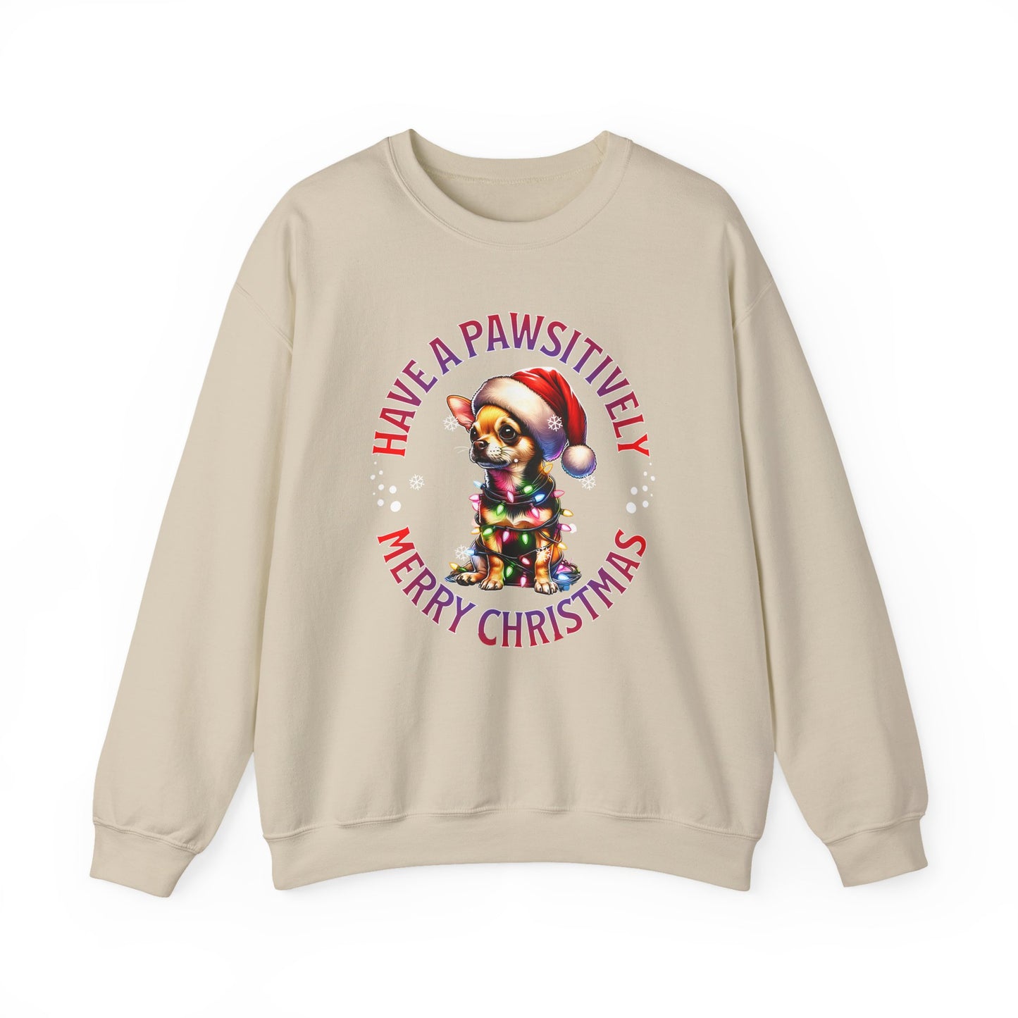 Christmas Puppy Sweatshirt - "Have a Pawsitively Merry Christmas" Holiday Crewneck