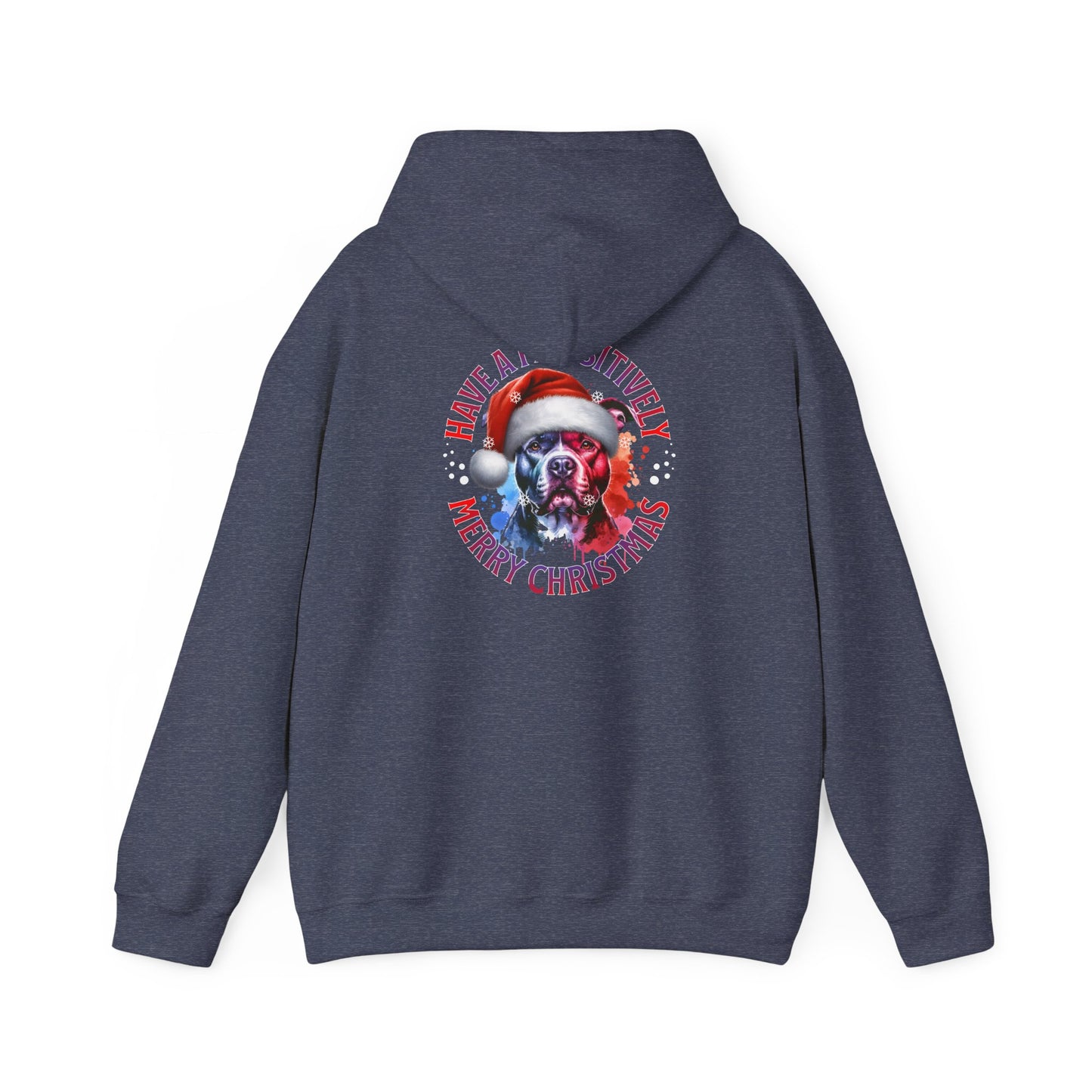 Christmas Pack Pit Bull Hoodie – "Have a Pawsitively Merry Christmas" Festive Sweatshirt