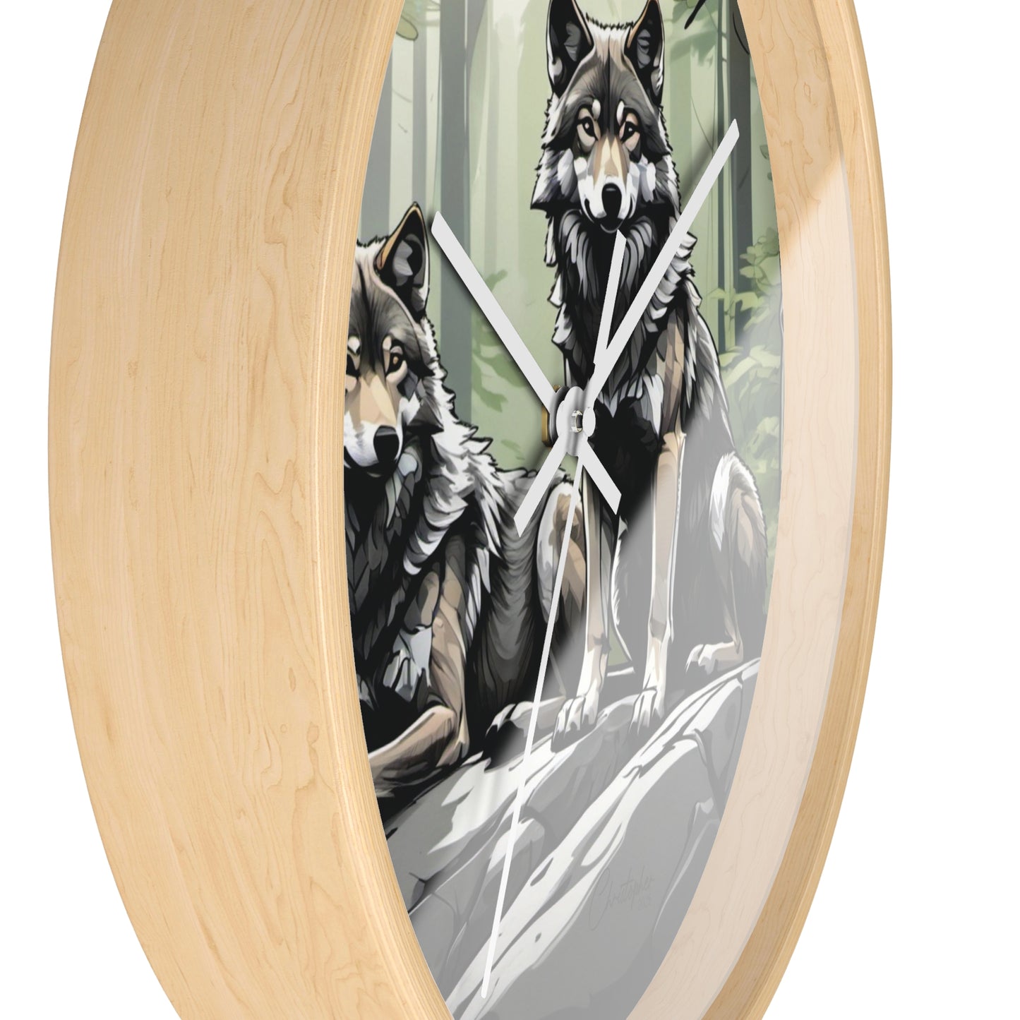 Wolf Pack Wall Clock, Nature Decor, Rustic Home Accent, Wildlife Gift, Forest Themed Clock, Animal Lover Decor