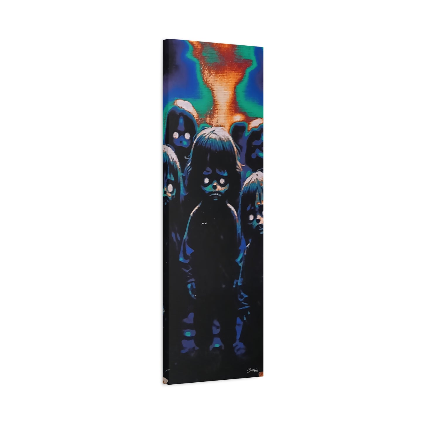 Original Laser Engraved Art, Full Wrapped Edges, Matte Canvas, Stretched, 1.25"