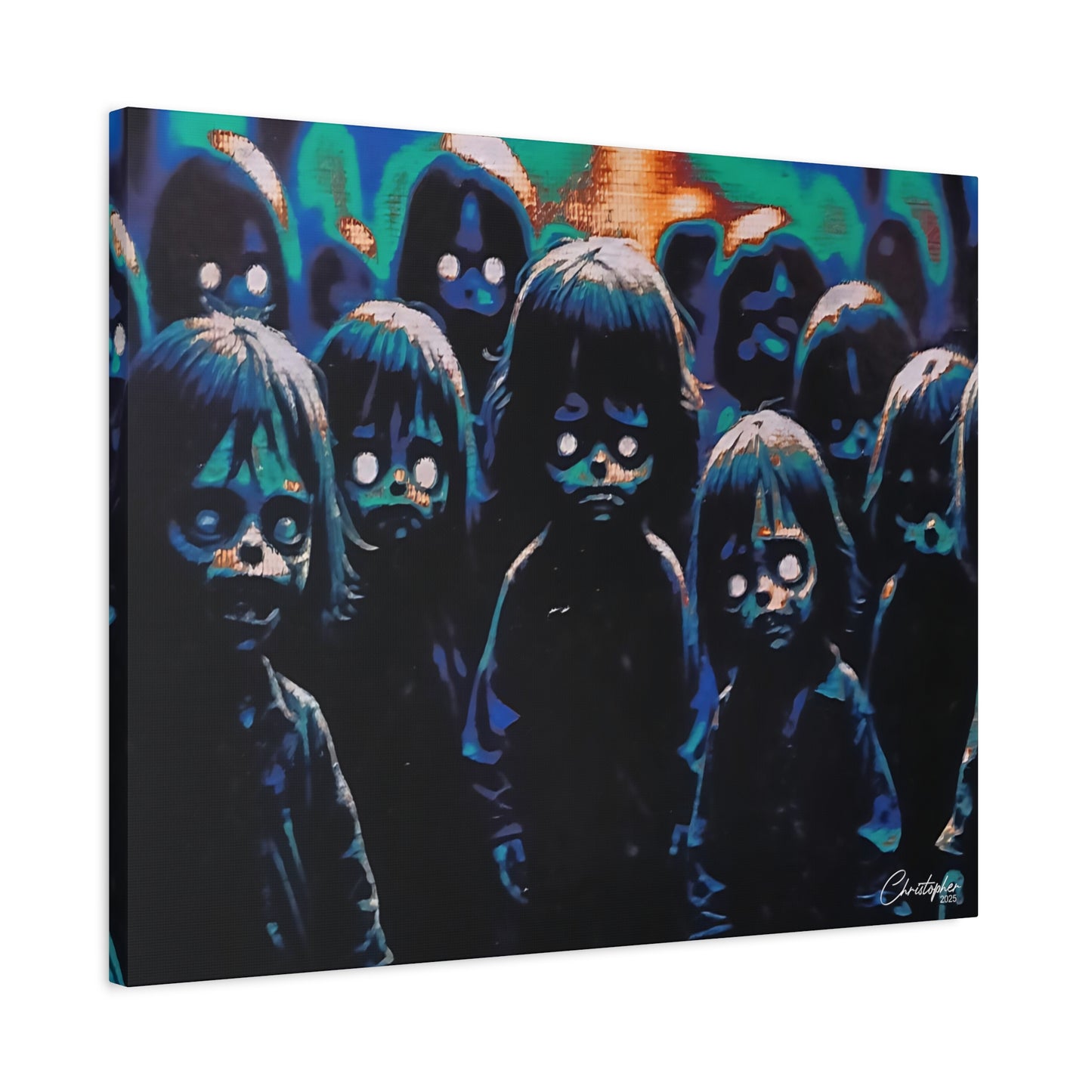 Original Laser Engraved Art, Full Wrapped Edges, Matte Canvas, Stretched, 1.25"