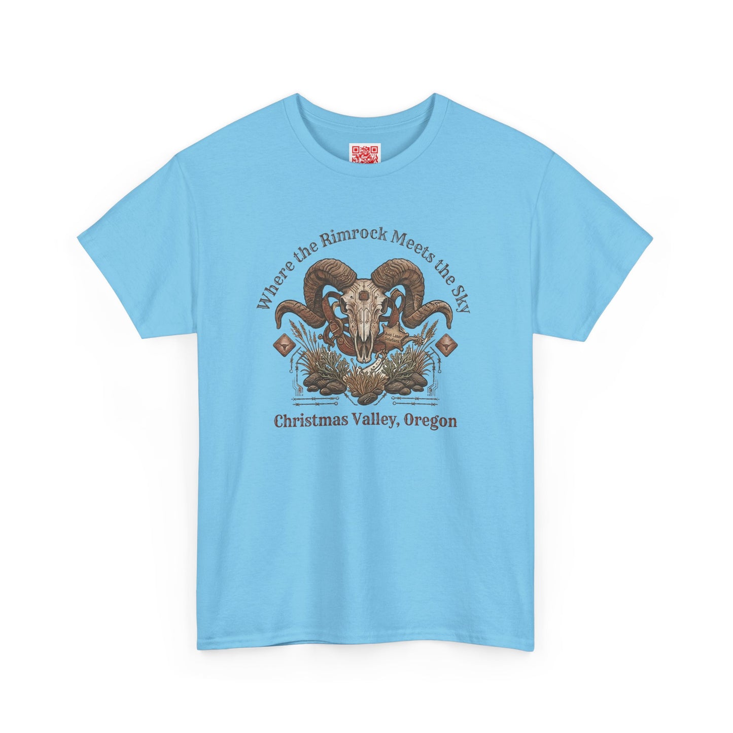 Ram Skull Graphic Tee Double Sided — 'Chestnut Valley, Oregon' Vintage Occult Shirt