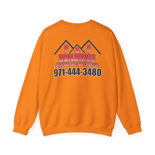 P&R Buildings Crewneck Sweatshirt —Logo and number on the back