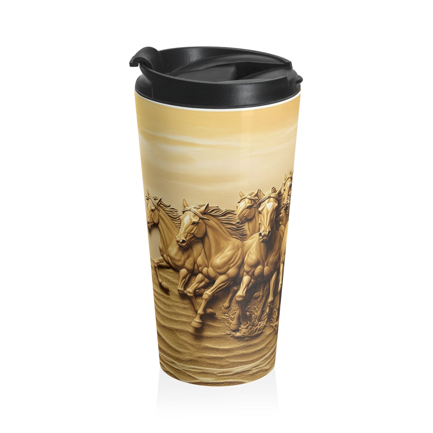 Equestrian Themed Stainless Steel Travel Mug - Perfect for Horse Lovers, Gifts for Equestrian Events, Outdoor Adventures, Birthday Gift