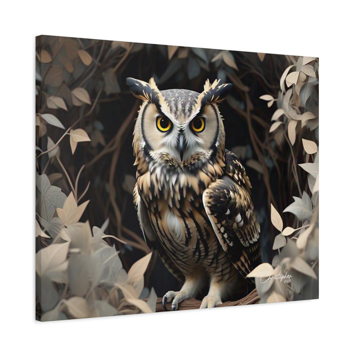 Realistic Owl Canvas Art - Nature Wall Decor for Home & Office