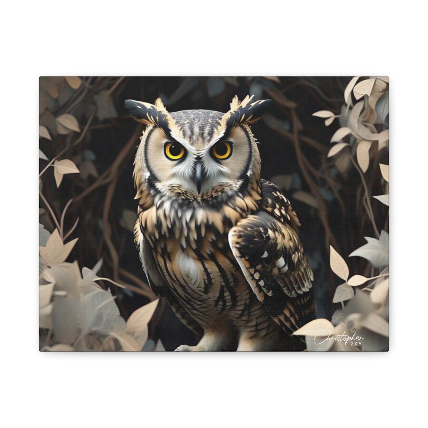 Realistic Owl Canvas Art - Nature Wall Decor for Home & Office
