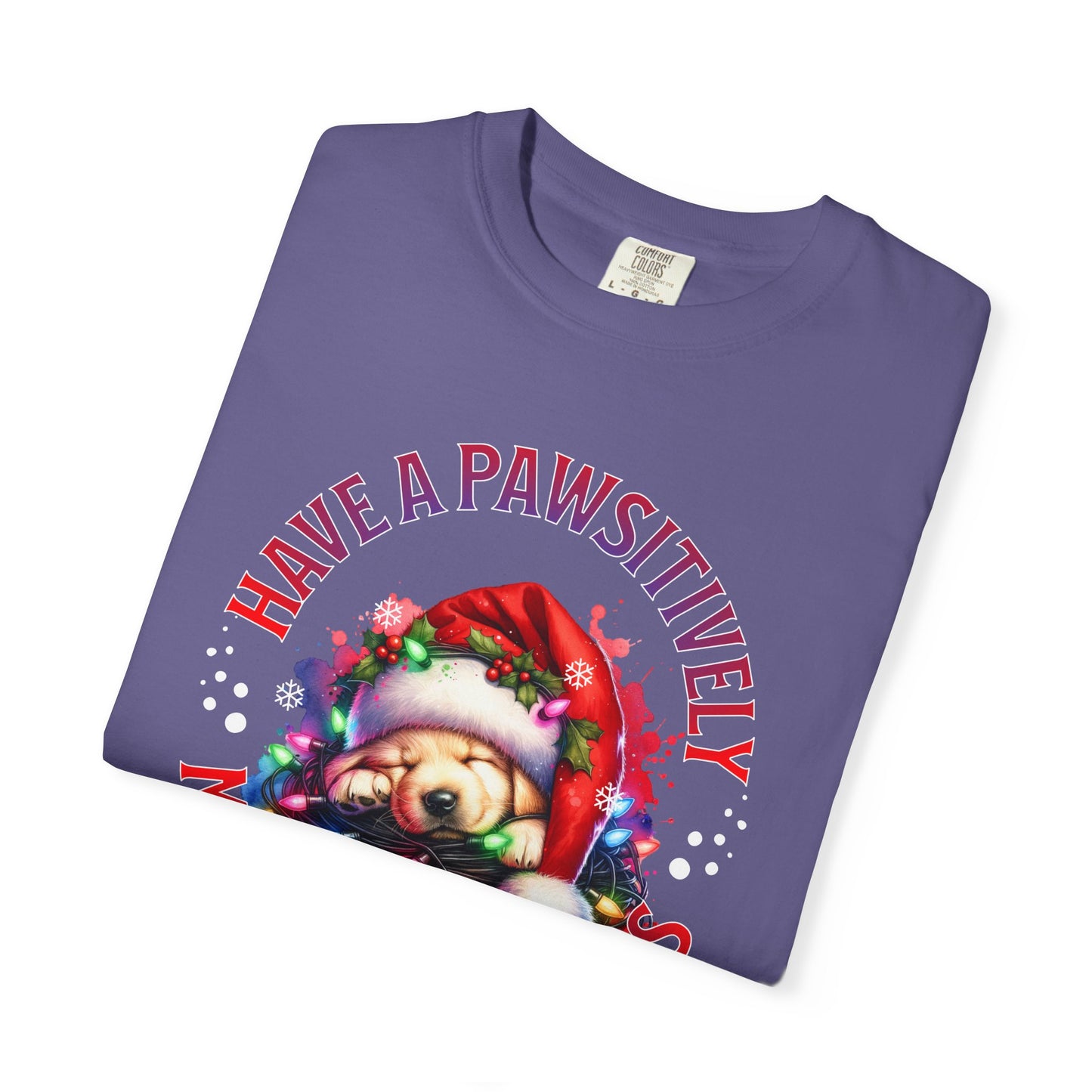 Christmas Puppy T-Shirt — "Have a Pawsitively Merry Christmas" Holiday Tee