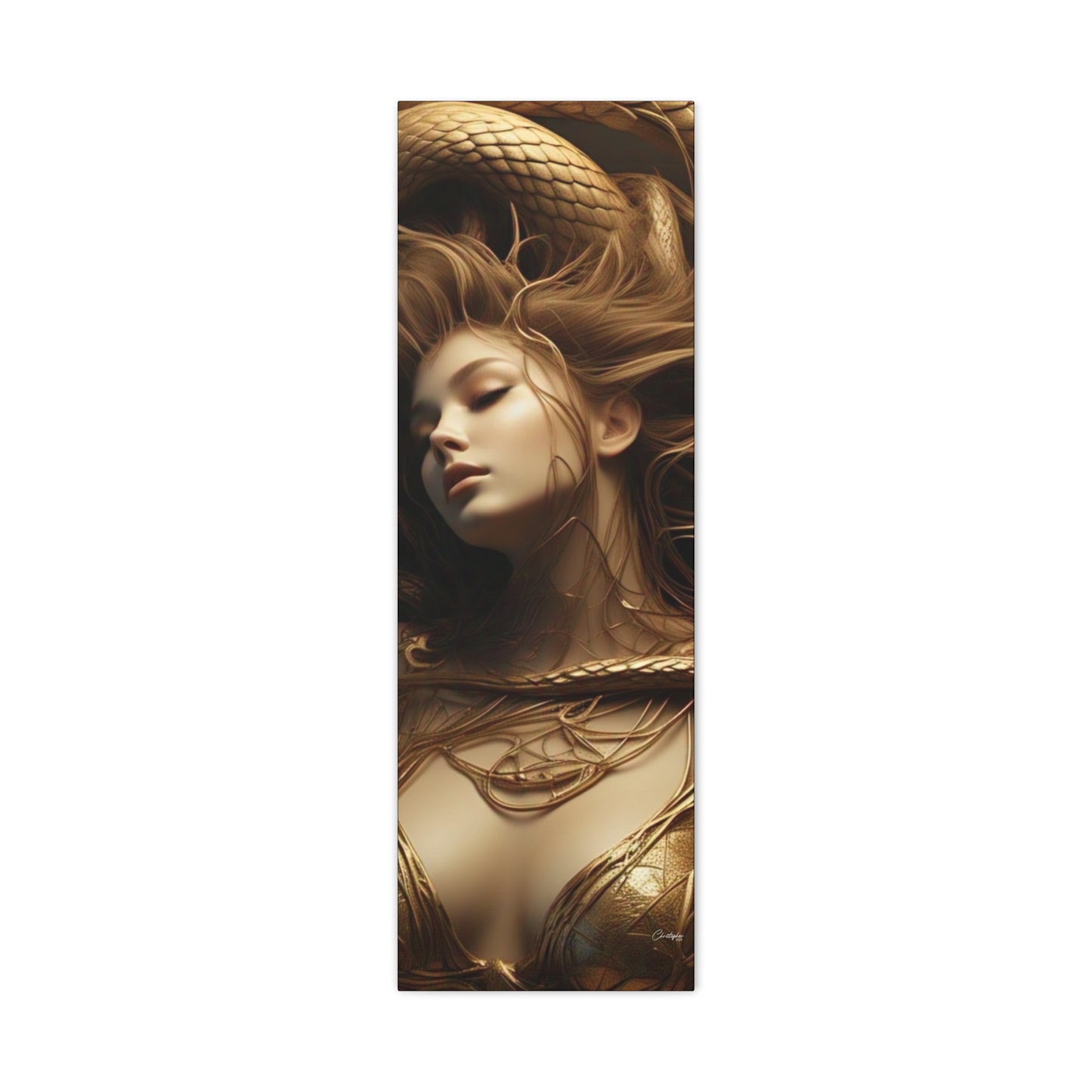 Goddess of Serpents Canvas Art - Stretched Matte Wall Decor