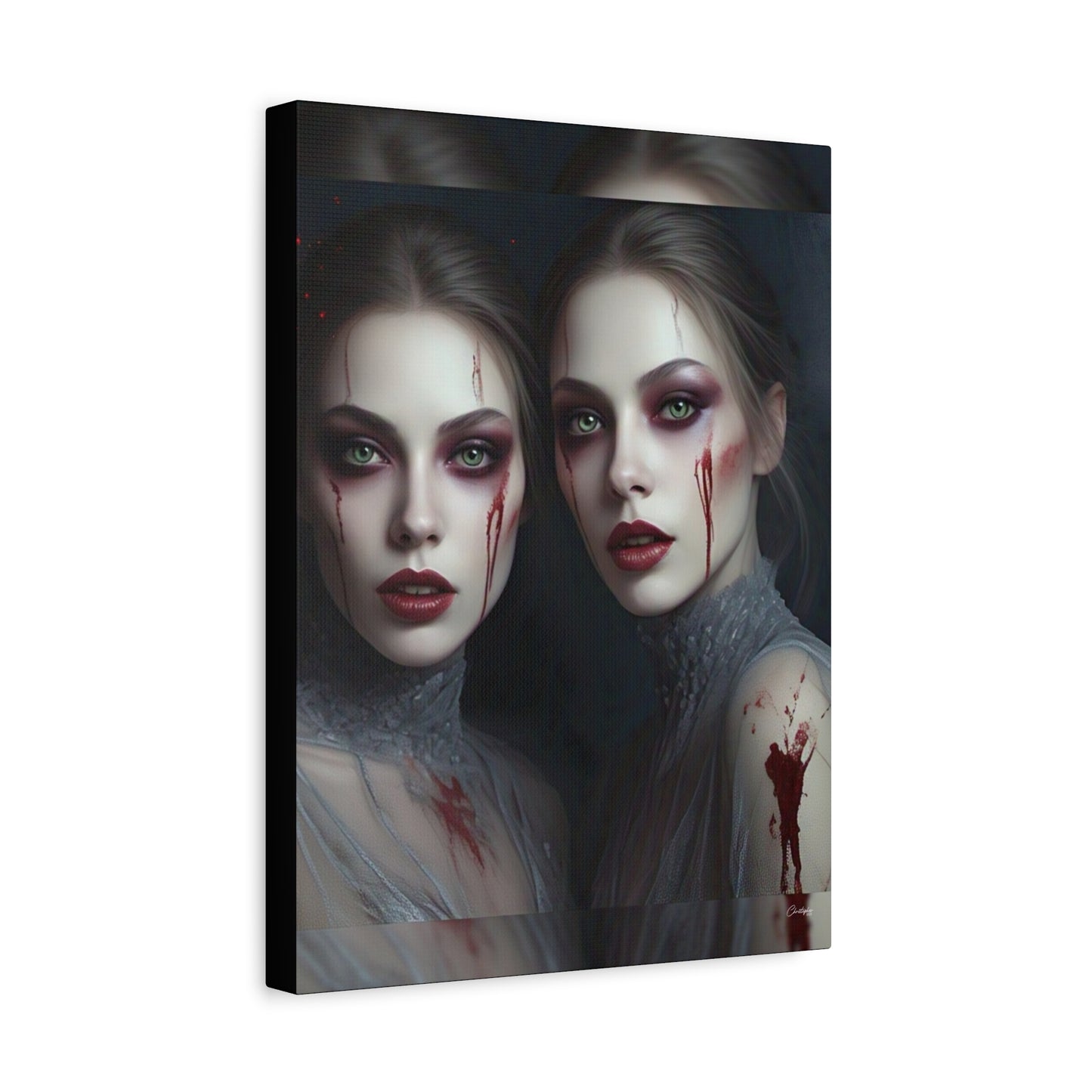 Spooky Art Canvas Print, Matte Canvas, Stretched Wall Decor, Gothic Home Decor, Halloween Art, Unique Gift