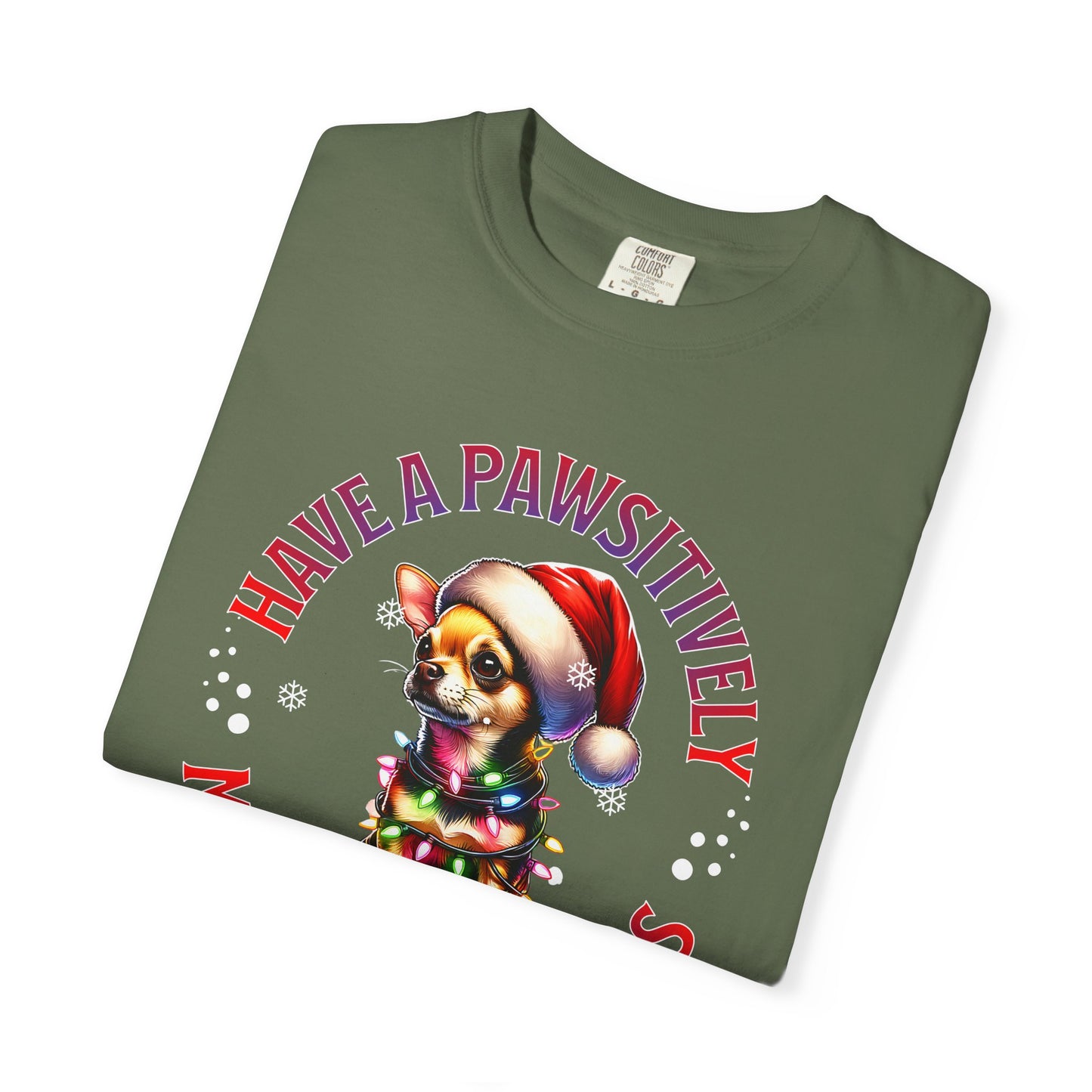 Christmas Puppy T-Shirt — “Have a Pawsitively Merry Christmas” Holiday Tee