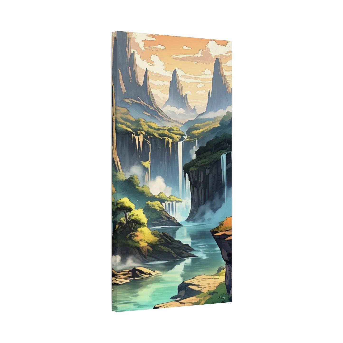 Serene Landscape Canvas Wall Art, Nature Home Decor, Tranquil Living Room Accent, Gift for Nature Lovers, Gallery Wall Piece