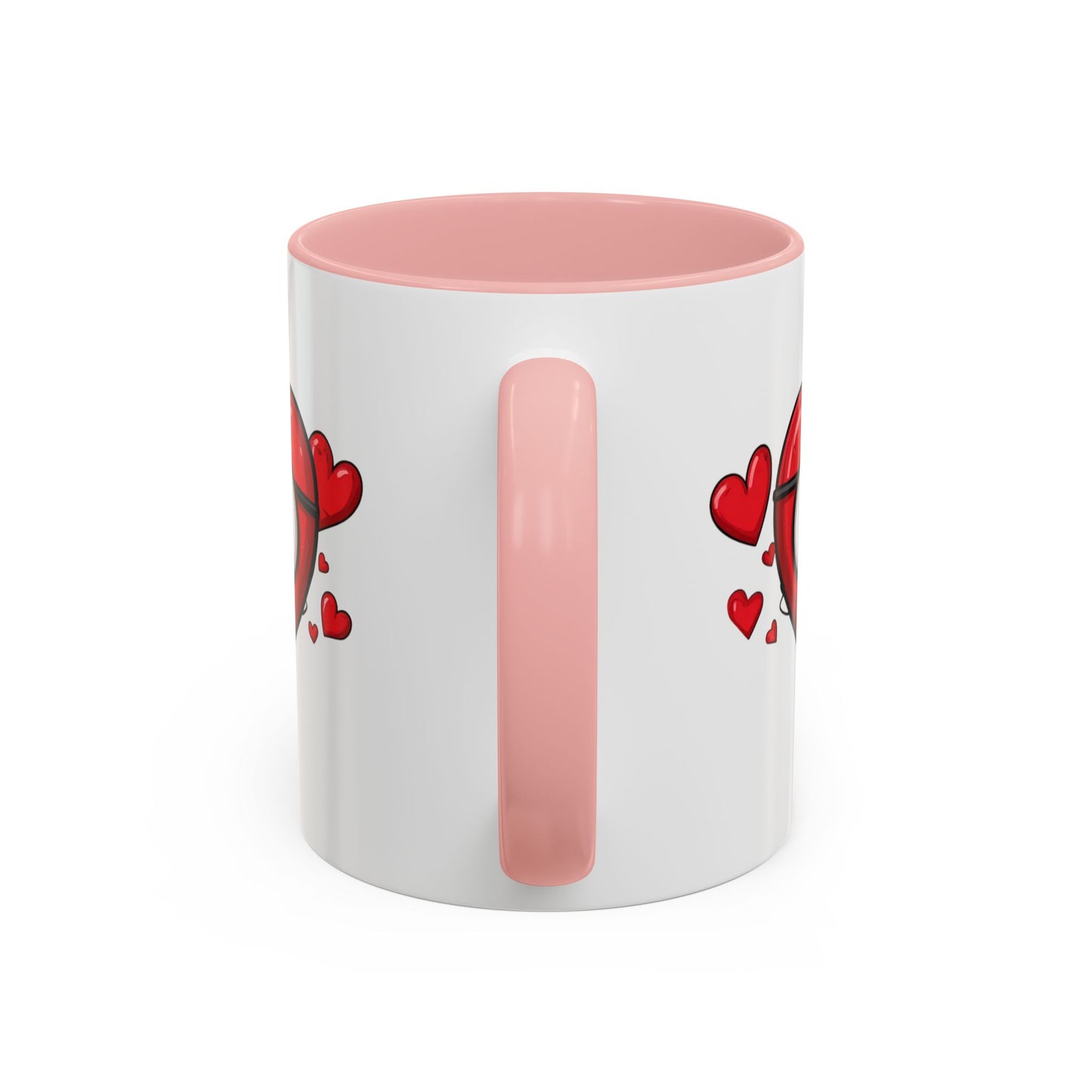 Cute Cartoon Heart Coffee Mug — Valentine Love Accent Mug (11/15oz)