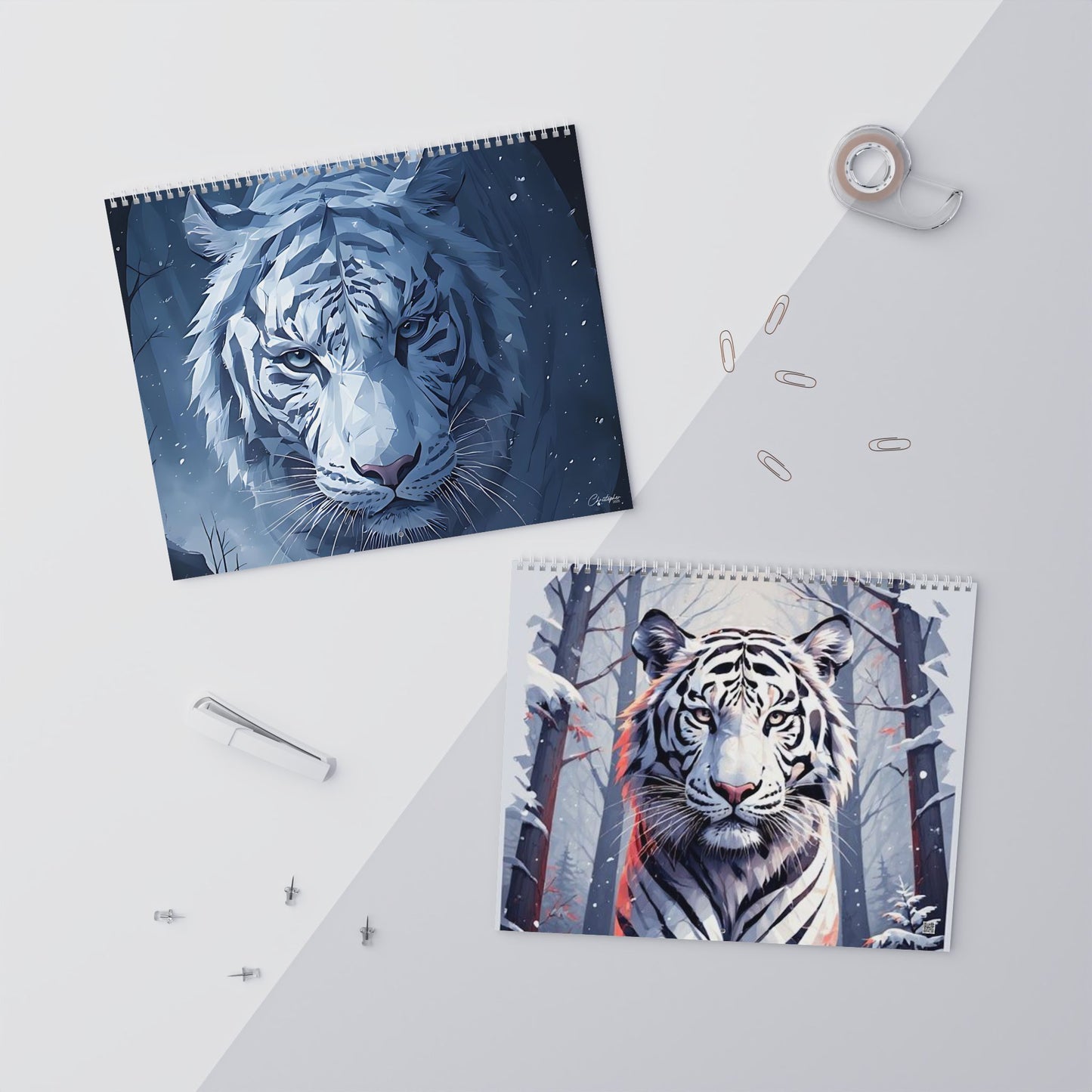 Majestic Tiger Wall Calendar 2026, Animal Lover Gift, Home Decor, Nature Enthusiast Calendar, Wildlife Art, Monthly Planner