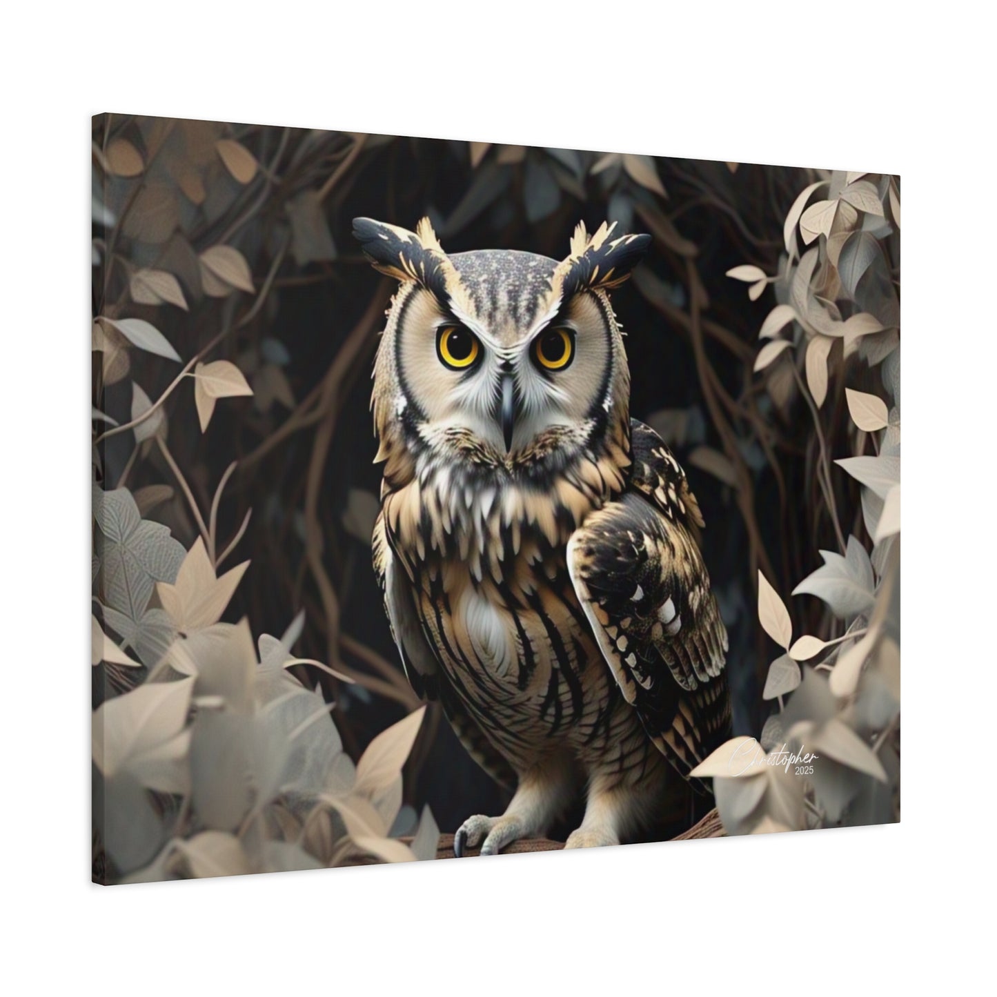 Realistic Owl Canvas Art - Nature Wall Decor for Home & Office