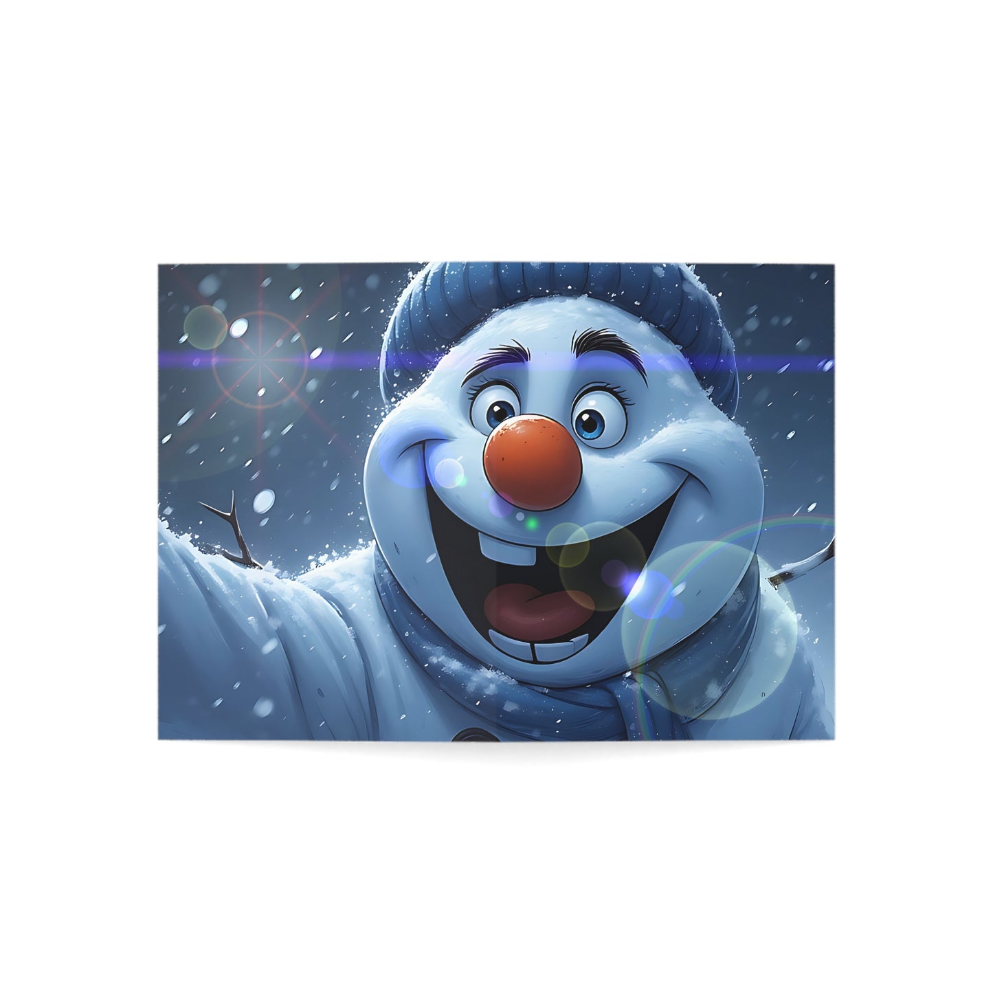 Festive Winter (Christmas Selfies) Greeting Cards - Snowman Designs (1, 10, 30, 50pcs)