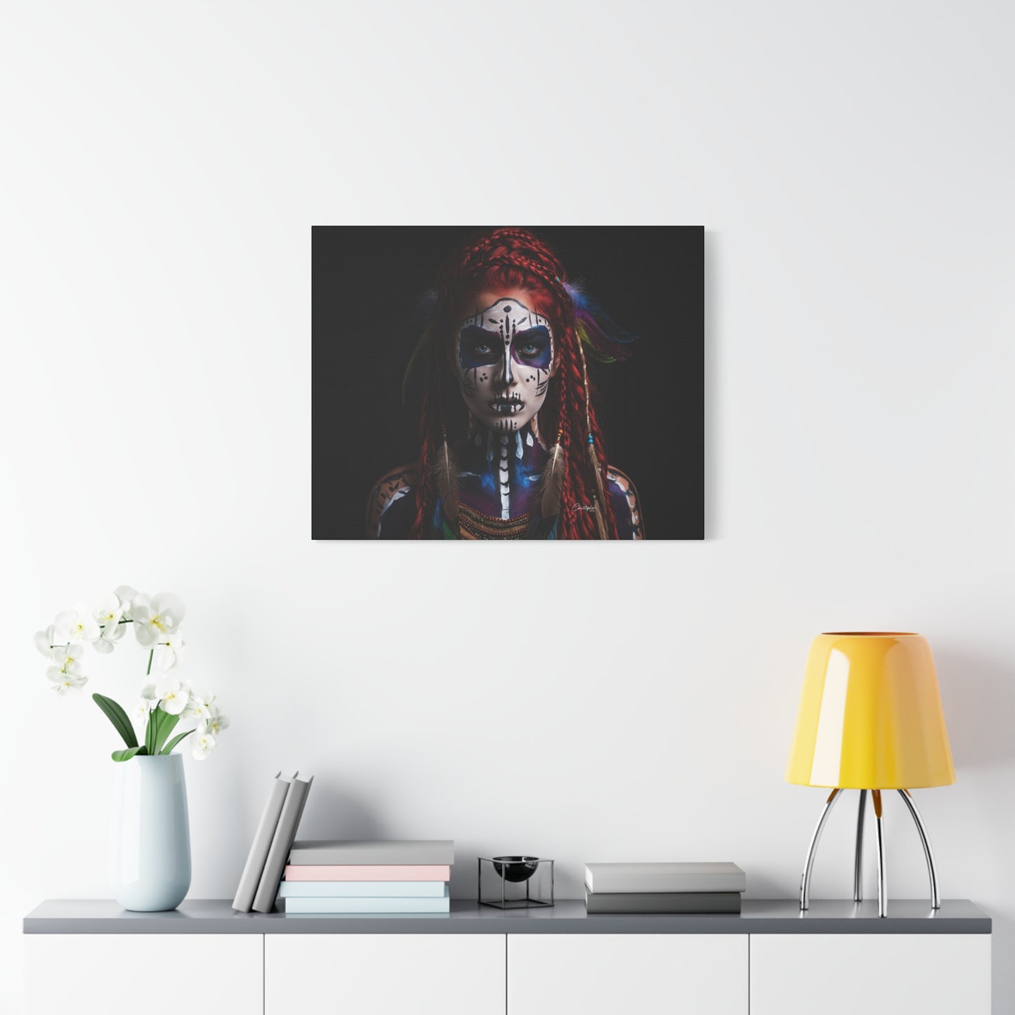Colorful Tribal Art Canvas Print - Bohemian Home Decor